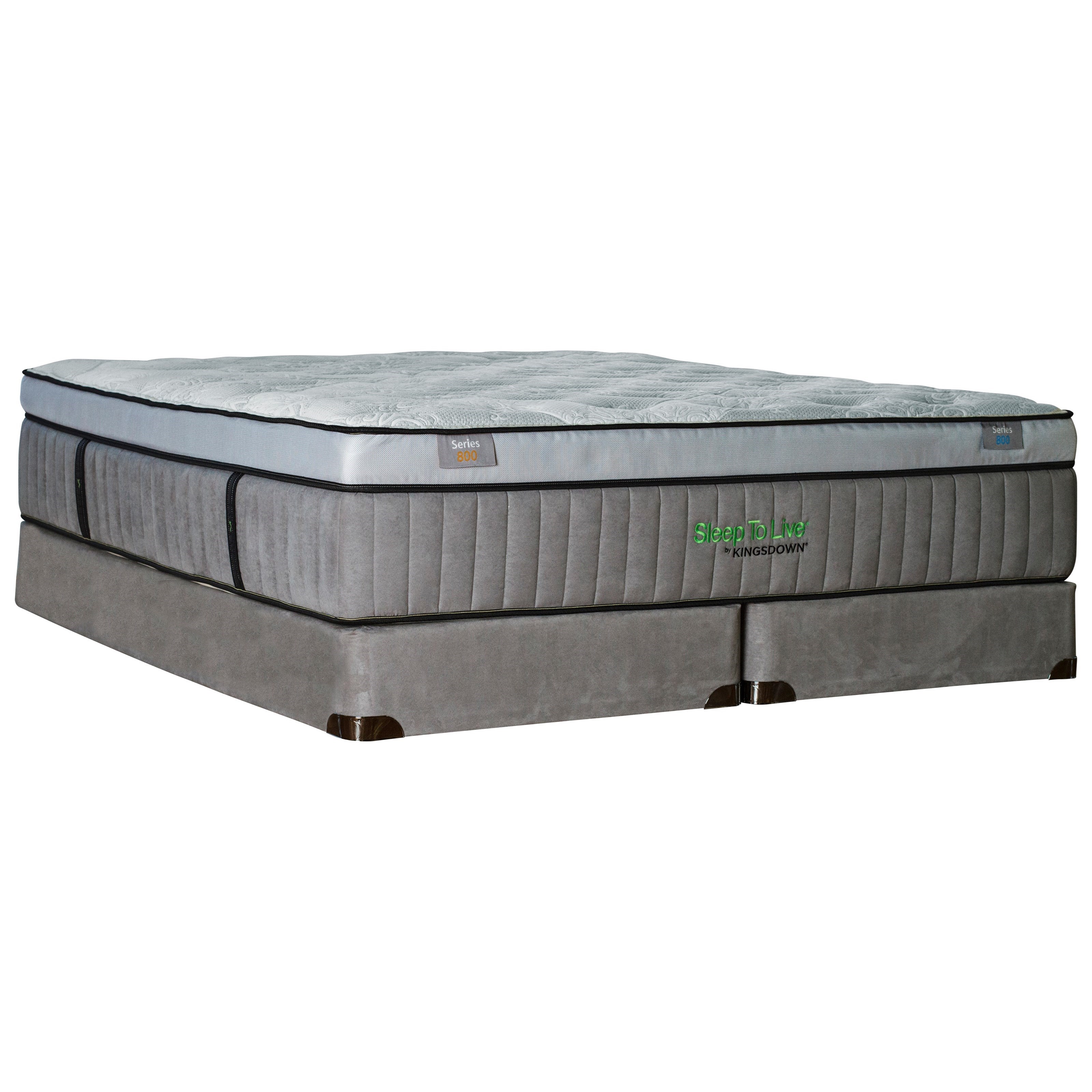 King 16 1/2" Plush Box Top Luxury Mattress and Semi-Flex ...