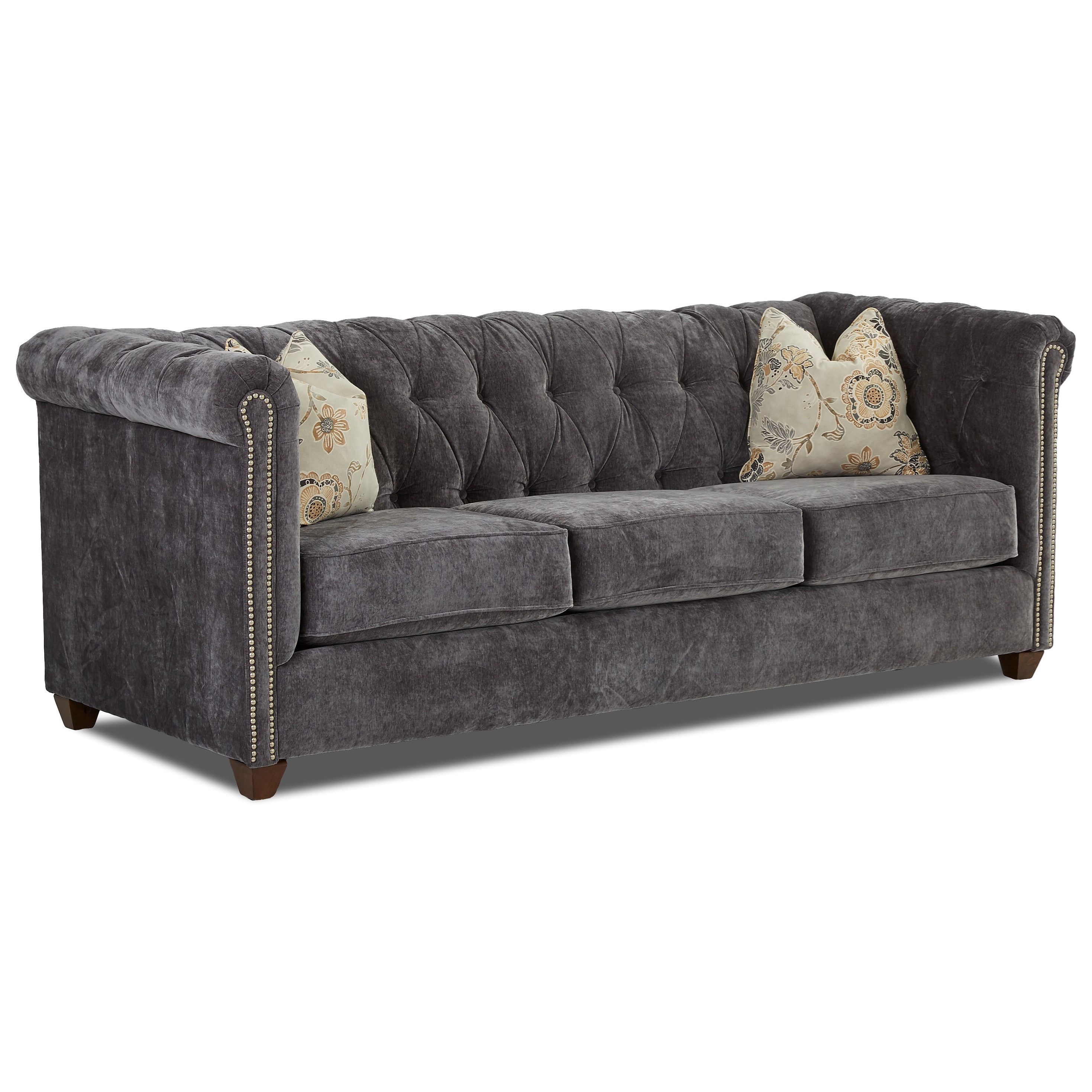 Chesterfield Sofa with Nailhead Trim by Klaussner