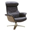 Leather Lean-Back Swivel Chair
