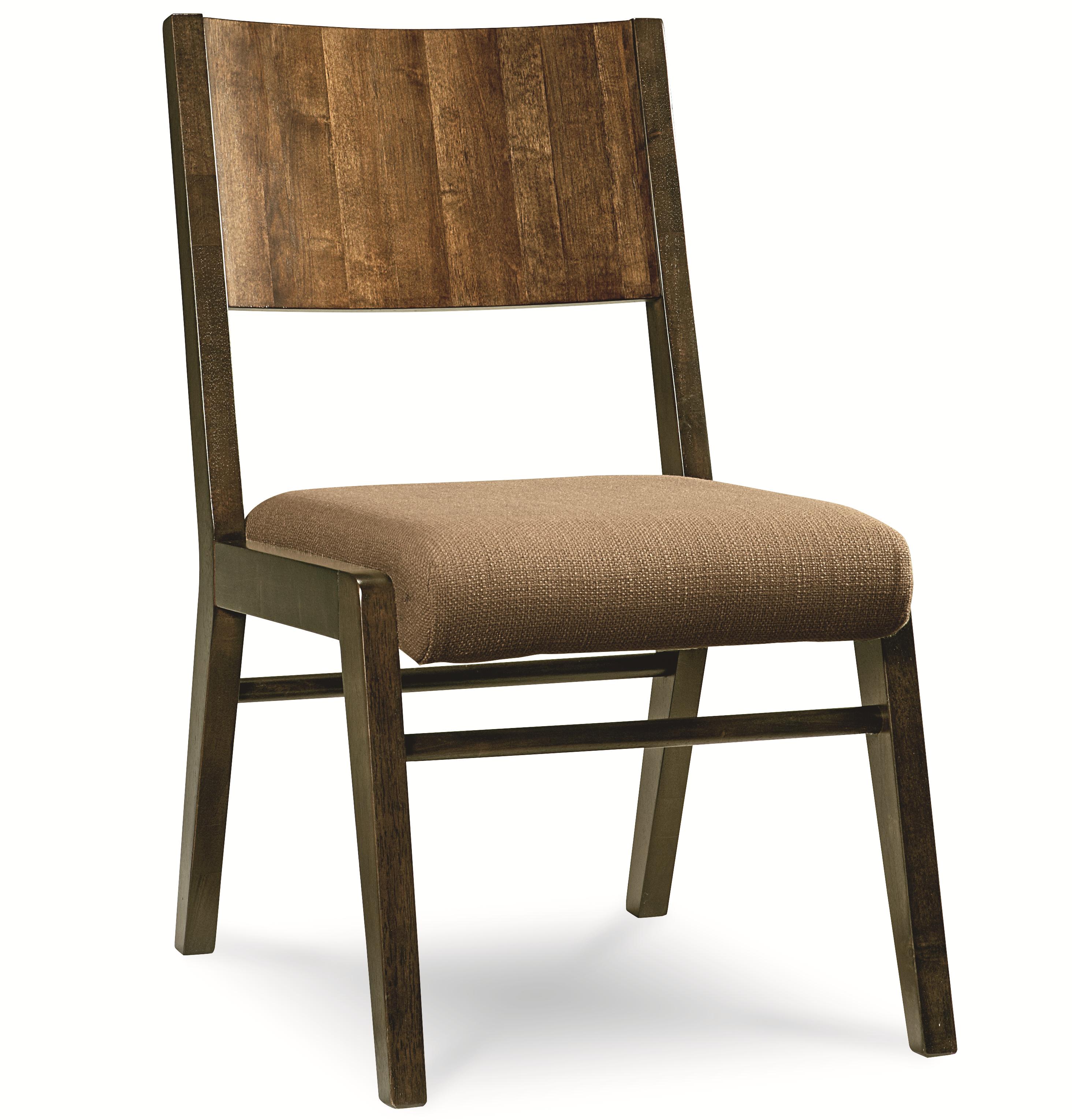 Side Chair With Wood Back And Upholstered Seat By Legacy