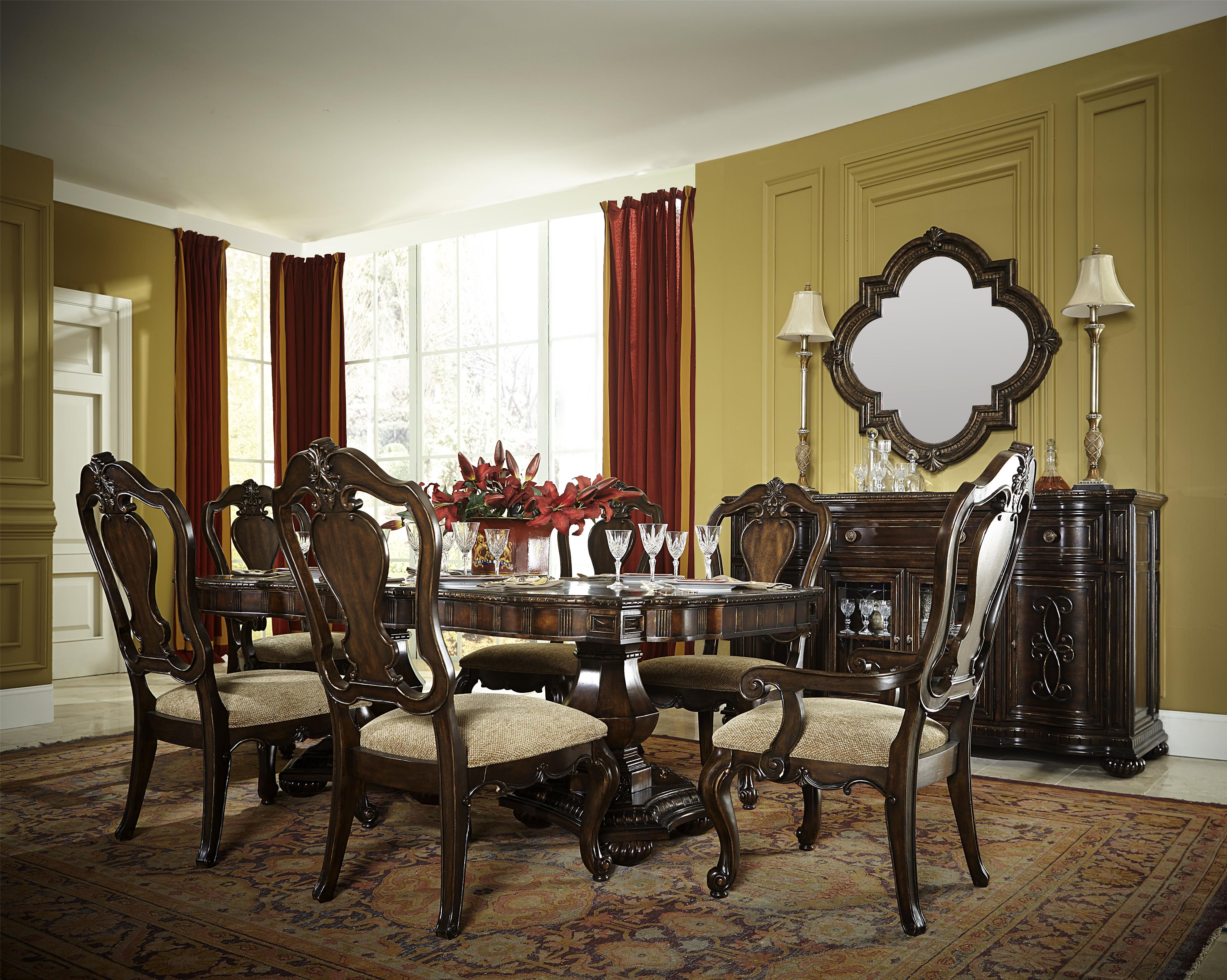 7 Piece Dining Set with Splat Back Chairs by Legacy Classic | Wolf ... 7 Piece Dining Set with Splat Back Chairs by Legacy Classic | Wolf ...