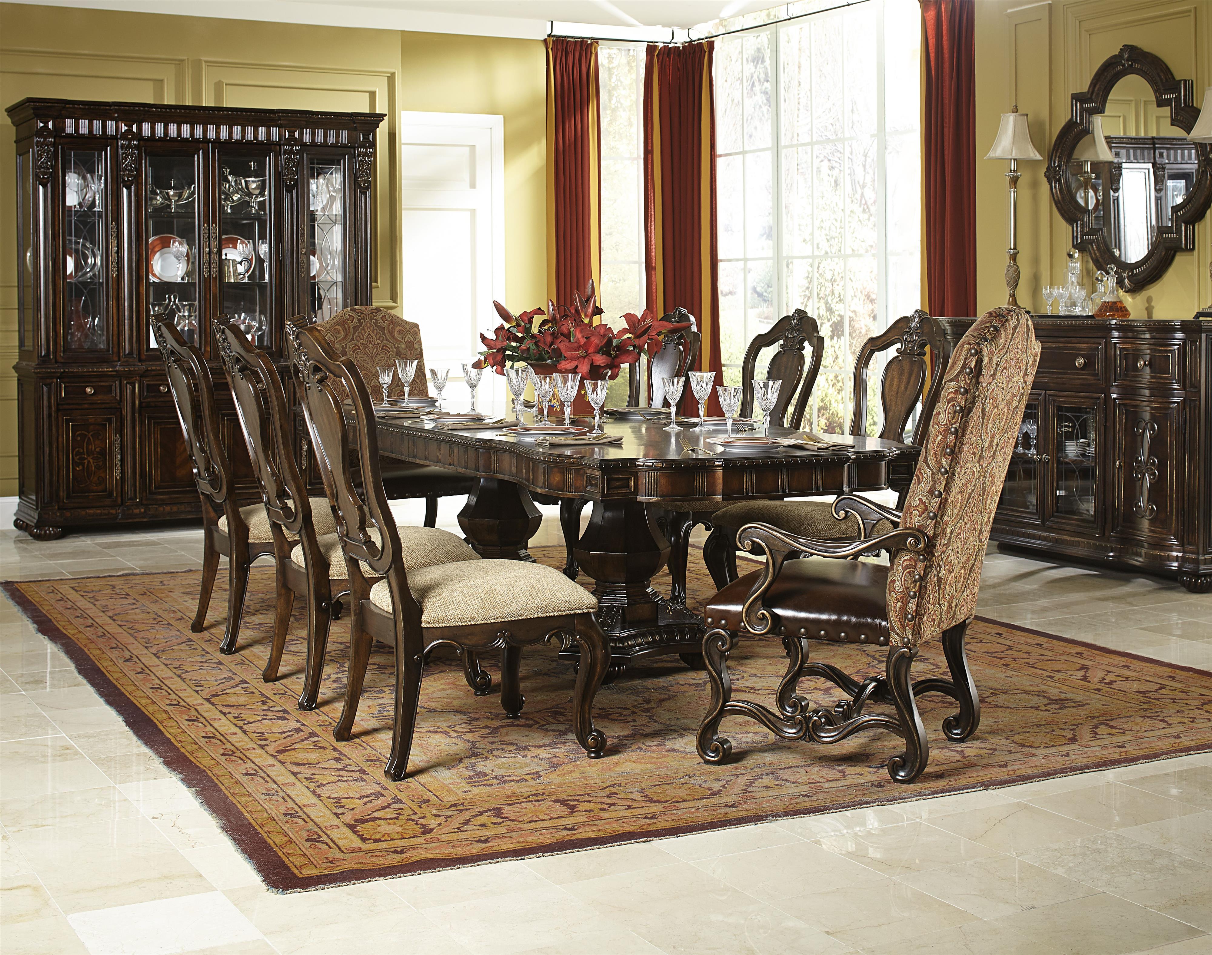 Piece Dining Set With Upholstered Host Chairs By Legacy Classic - Piece Dining Set piece dining set with upholstered host chairs by legacy classic - piece dining set