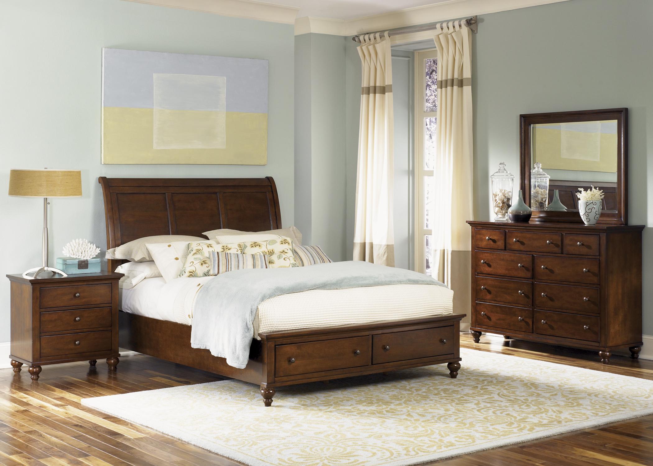 Bedroom Sets York Pa transitional king sleigh bed with 2 drawer storage footboard Bedroom Sets York Pa transitional king sleigh bed with 2 drawer storage footboard