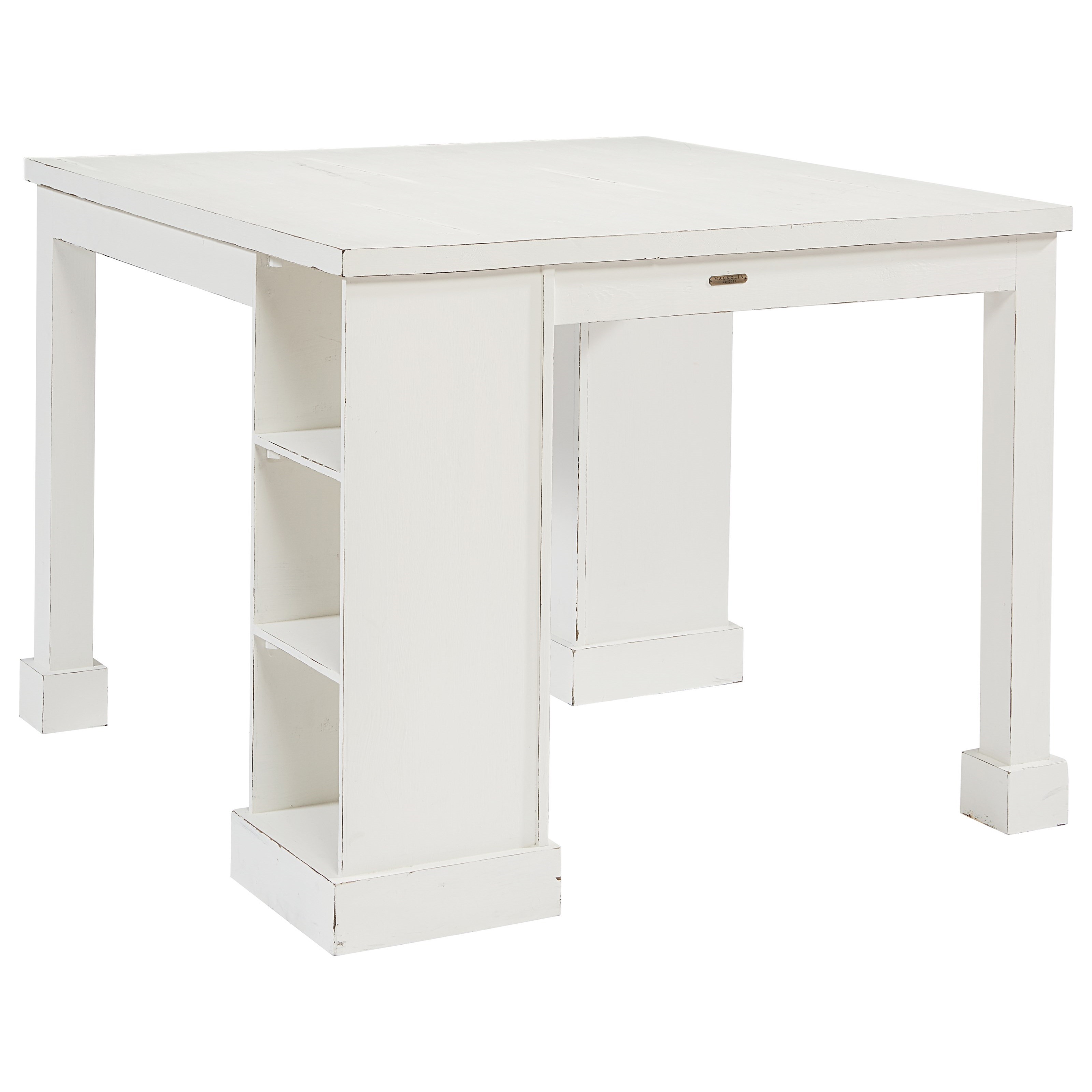 Craft Table with Corner Storage and Cubby Shelves by Magnolia Home