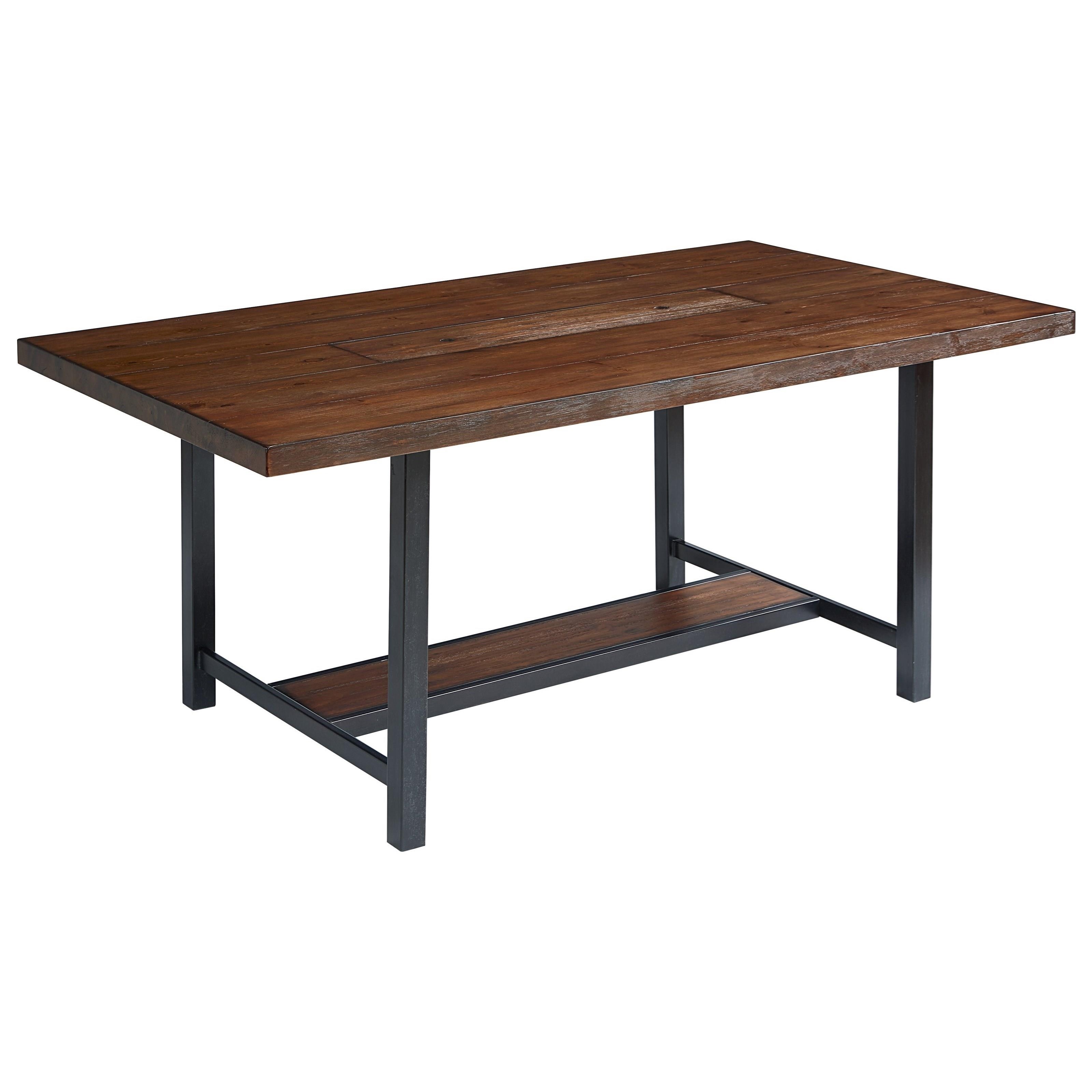Dining Table with Zinc Planter and Milk Crate Finish by Magnolia