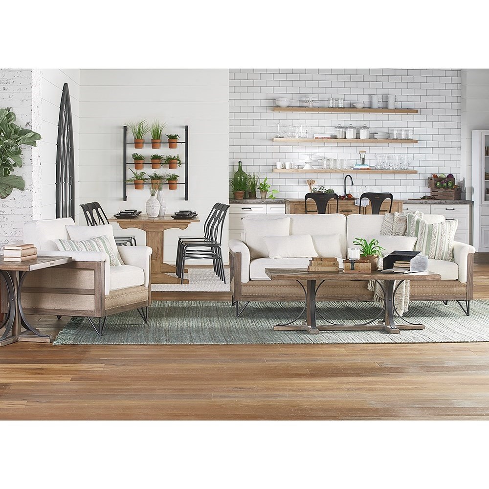 Paradigm Sofa With Exposed Wood Frame Paradigm Sofa With Exposed Wood Frame