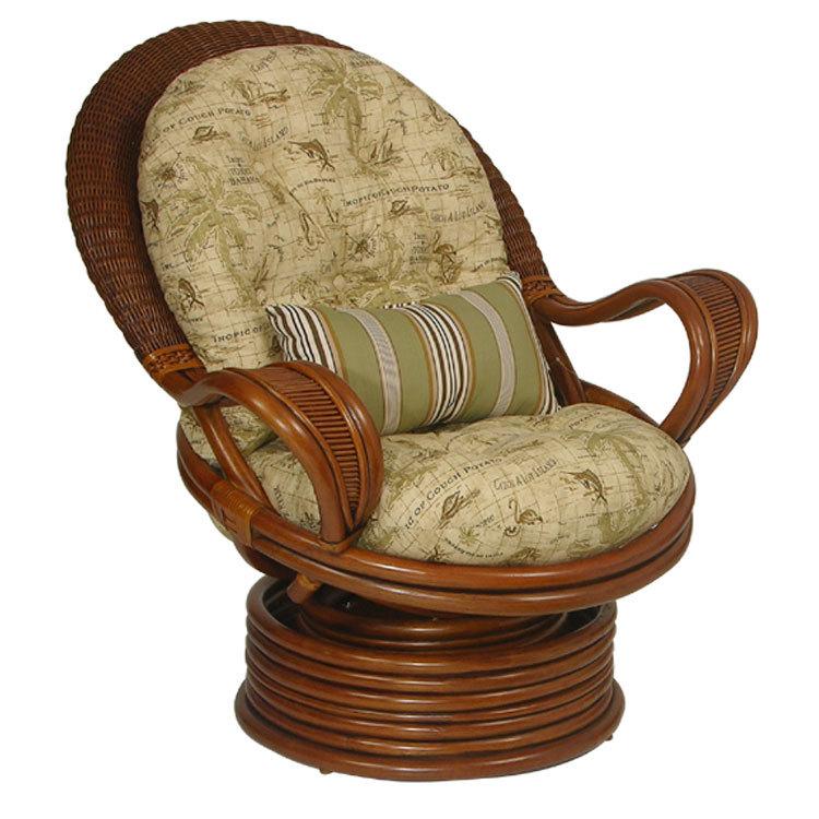 upholstered swivel rocker by palm springs rattan wolf and gardiner
