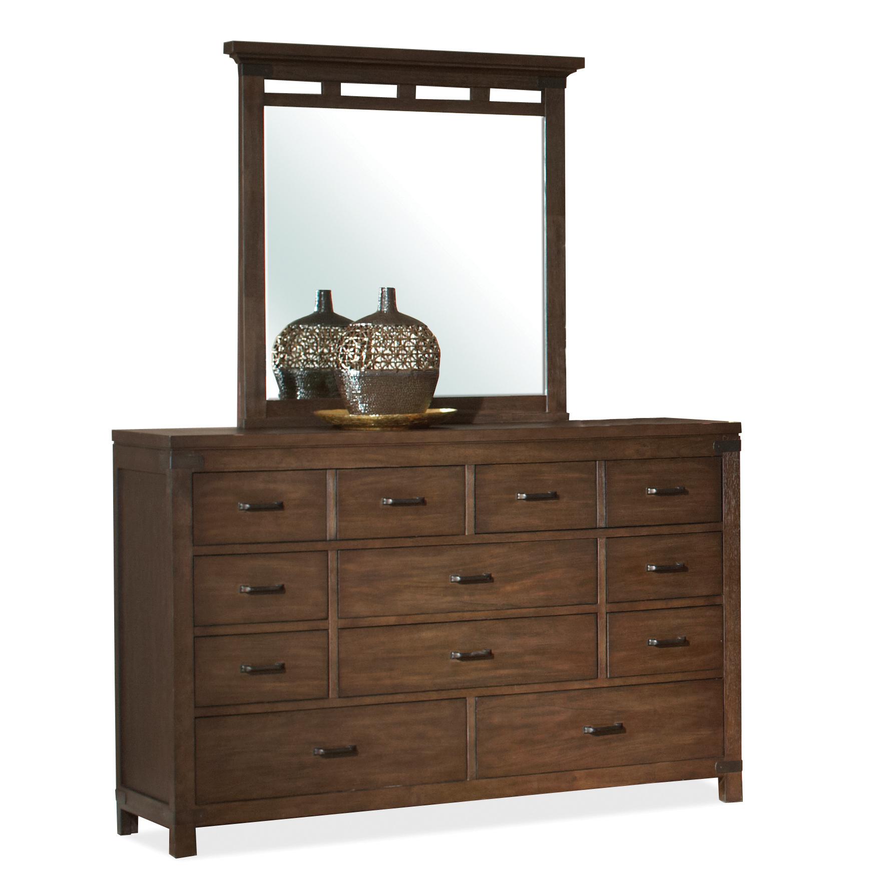 10 Drawer Dresser & Mirror Set by Riverside Furniture ...