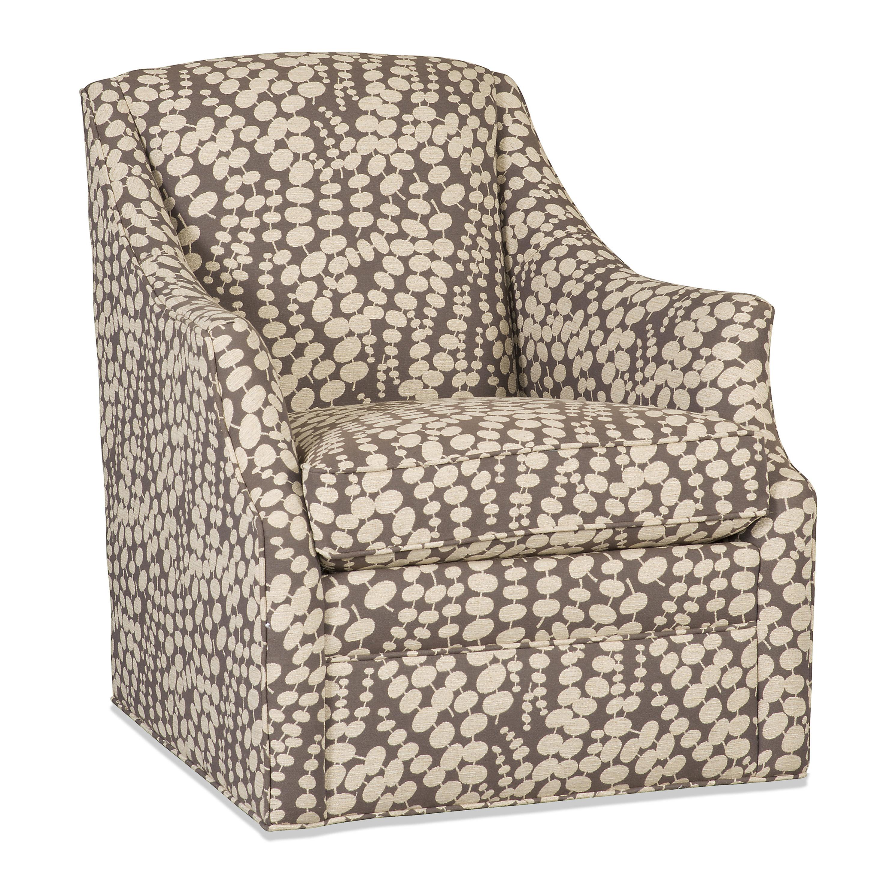 Transitional Skirted Swivel Chair by Sam Moore | Wolf and Gardiner Wolf