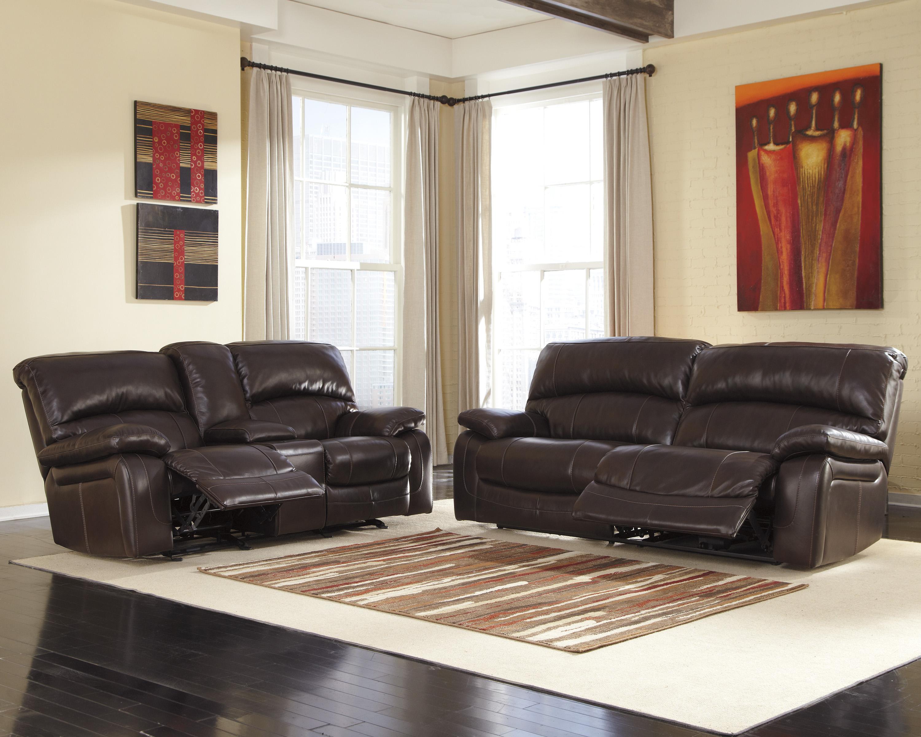 Leather Match 2 Seat Reclining Sofa by Signature Design by Ashley