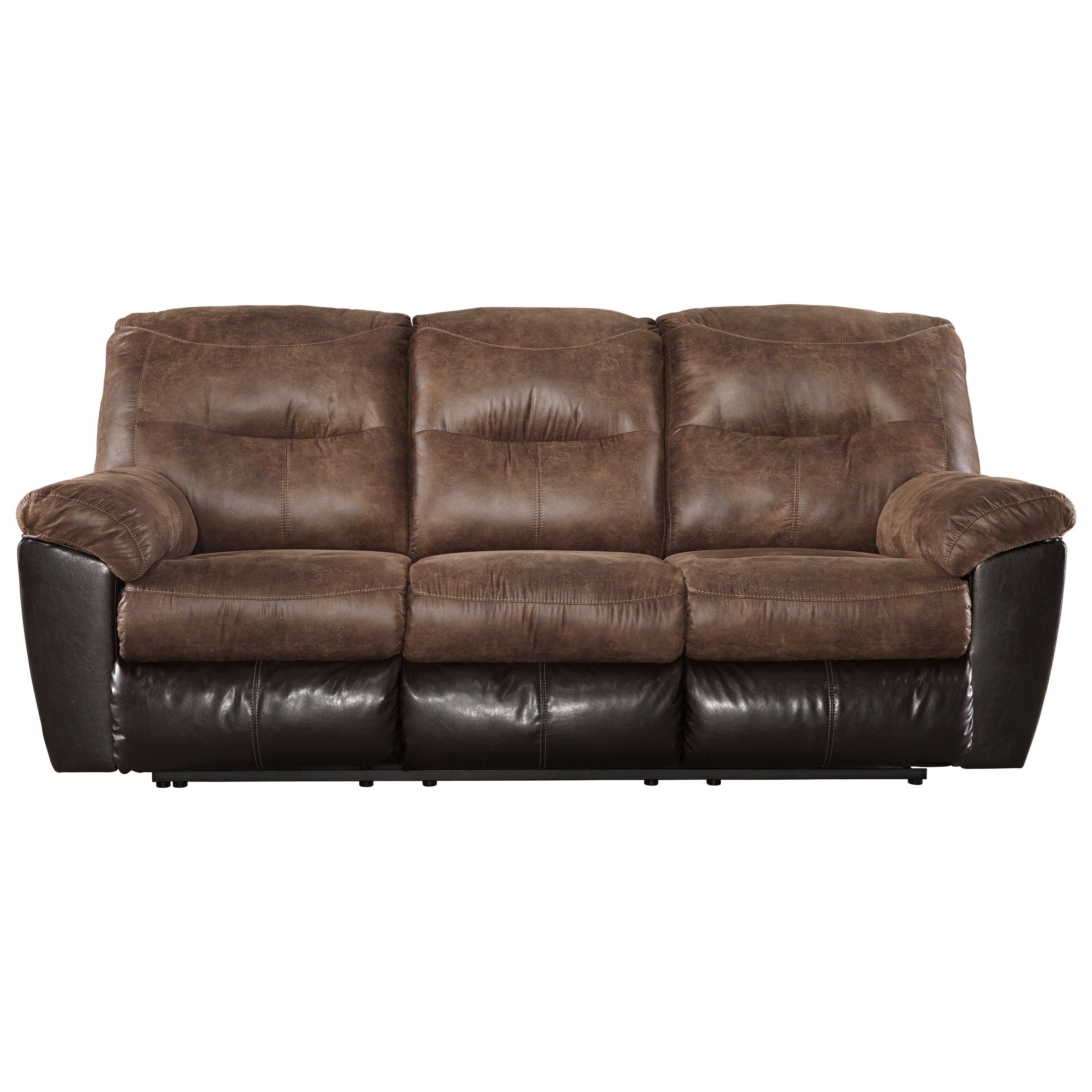 Two Tone Faux Leather Reclining Sofa by Signature Design by Ashley