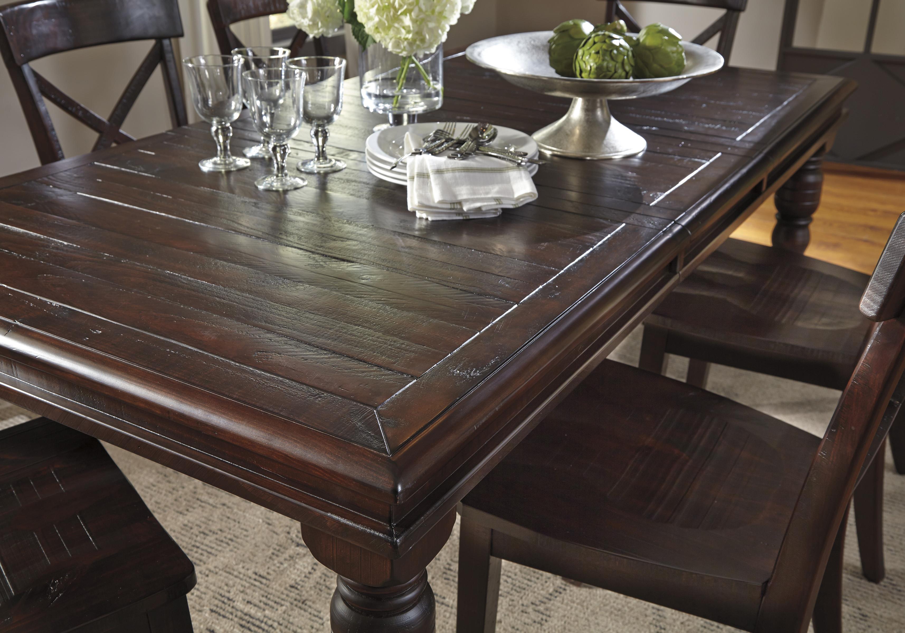 extendable dining room table by signature design by ashley. solid pine rectangular dining room extension table with turned legs. by signature design ashley extendable