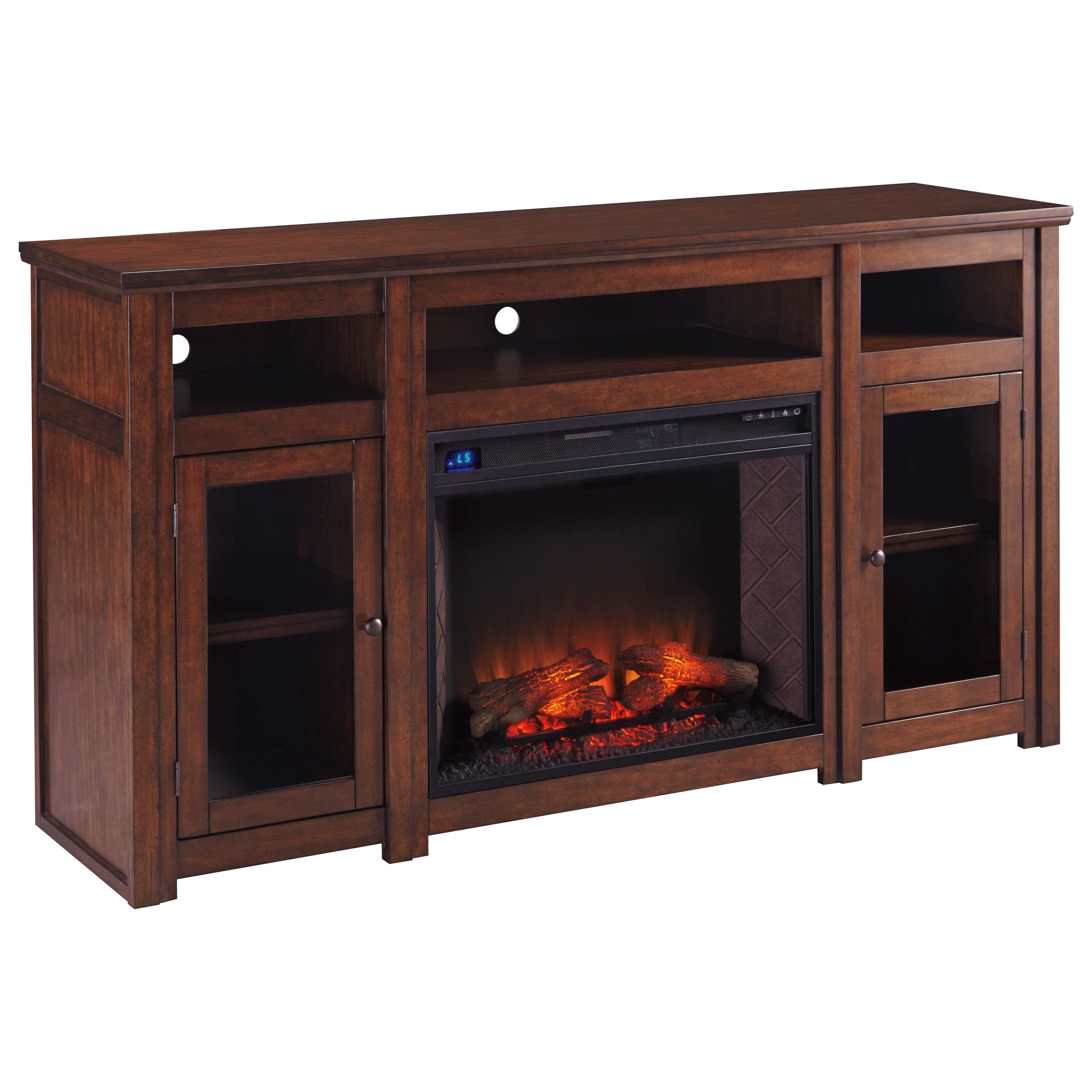 Mango Veneer Extra Large Tv Stand With Fireplace Insert Glass Extra Large Tv Stand W Fireplace Insert