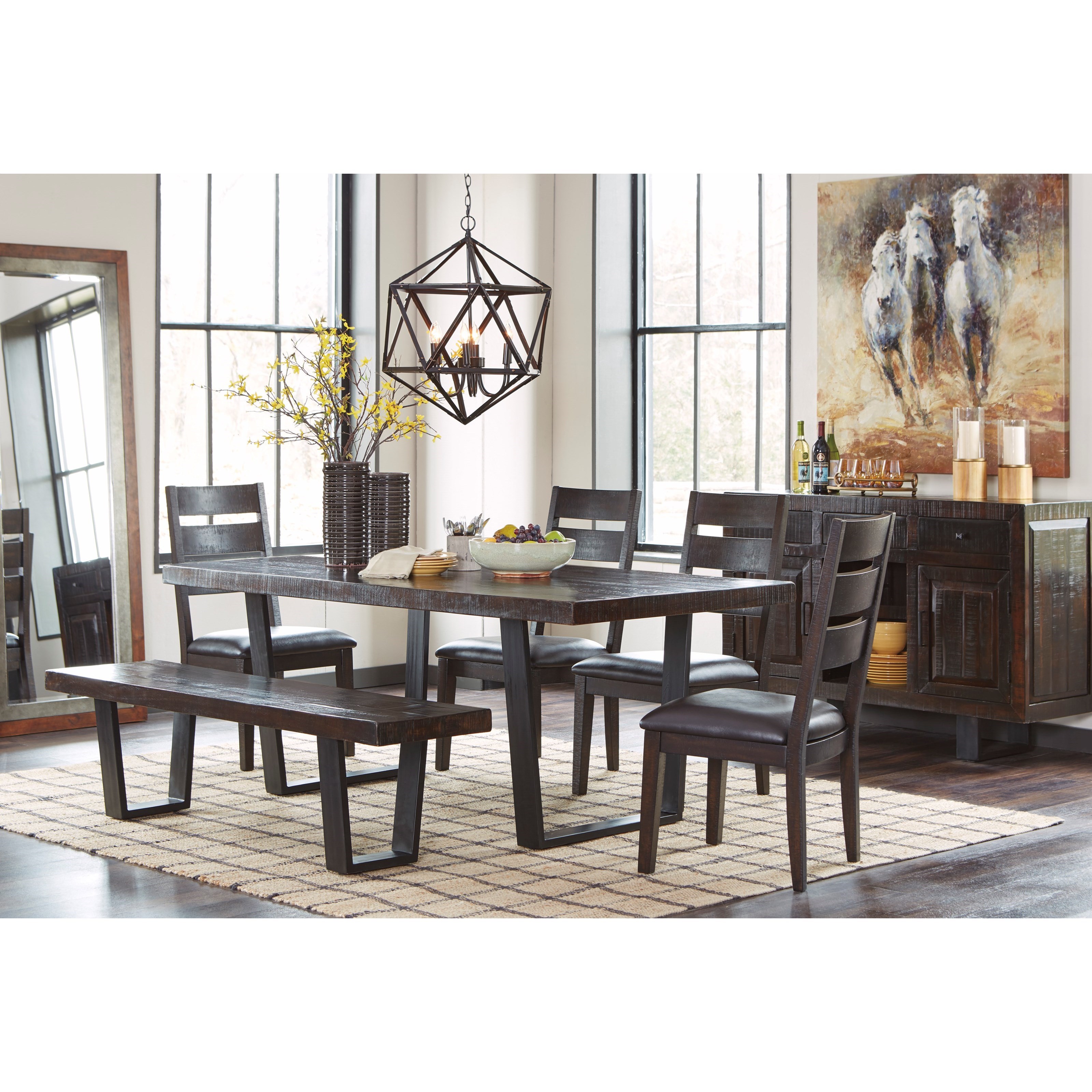 Modern Rustic Dining Room Chairs modern rustic dining room server with metal sled style metal legs Modern Rustic Dining Room Chairs modern rustic dining room server with metal sled style metal legs