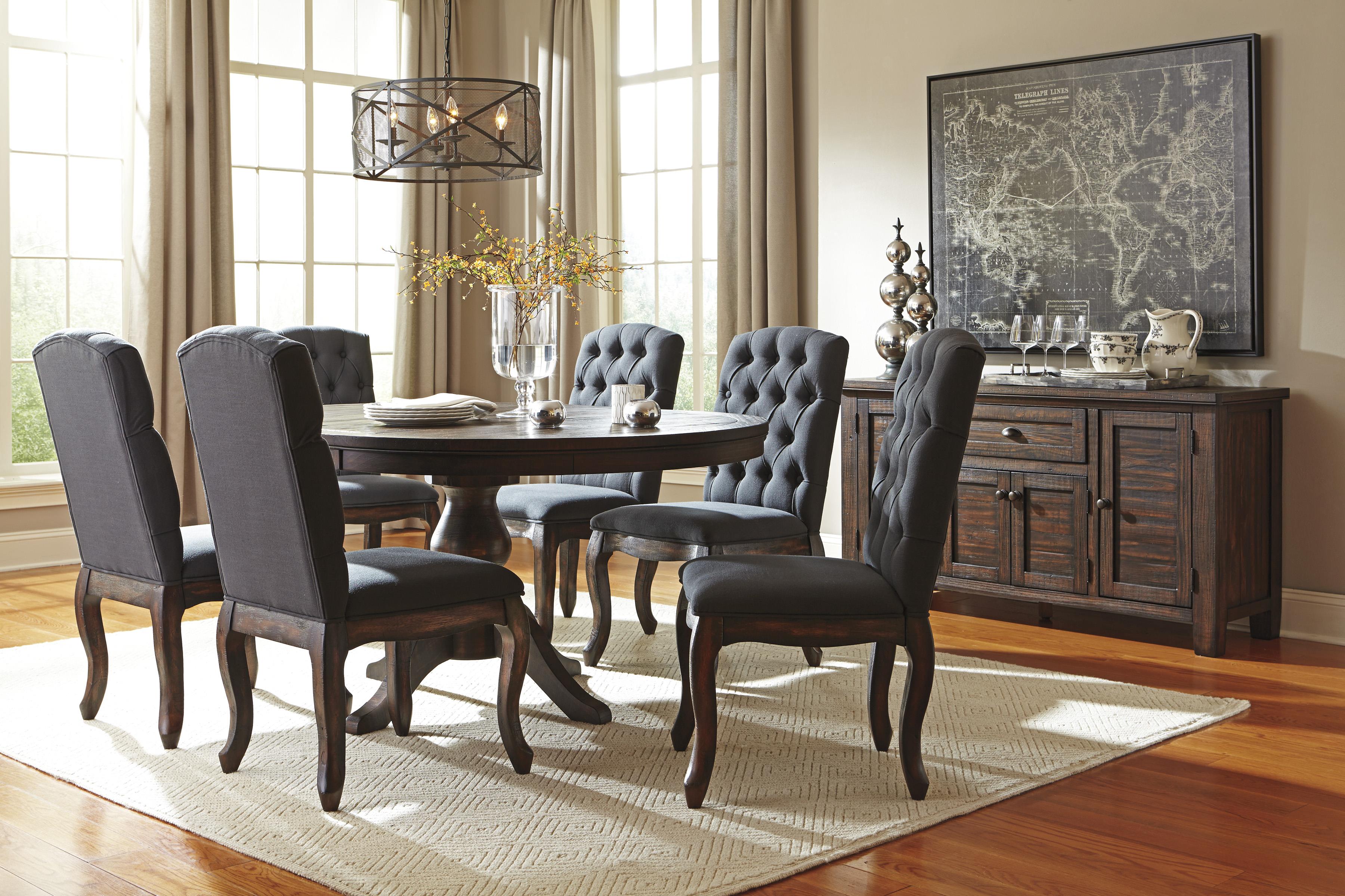 Oval Dining Room Sets 7-piece oval dining table set with upholstered side chairs Oval Dining Room Sets 7-piece oval dining table set with upholstered side chairs