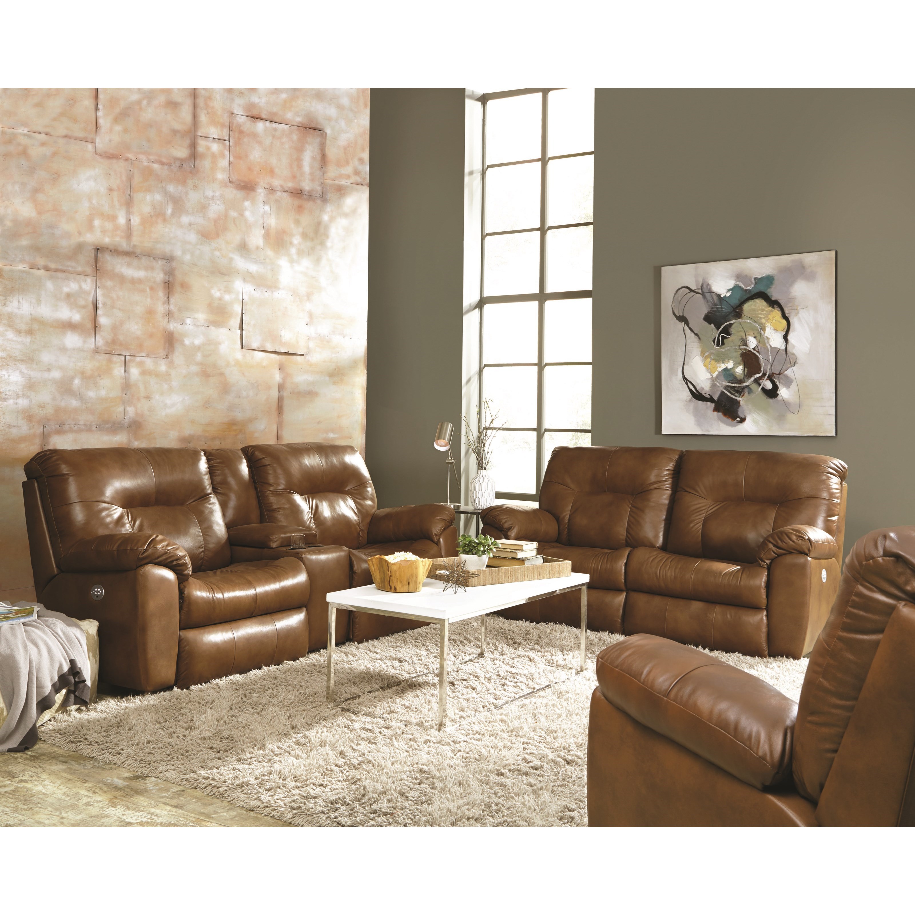 Double Reclining Sofa with Two Seats by Southern Motion