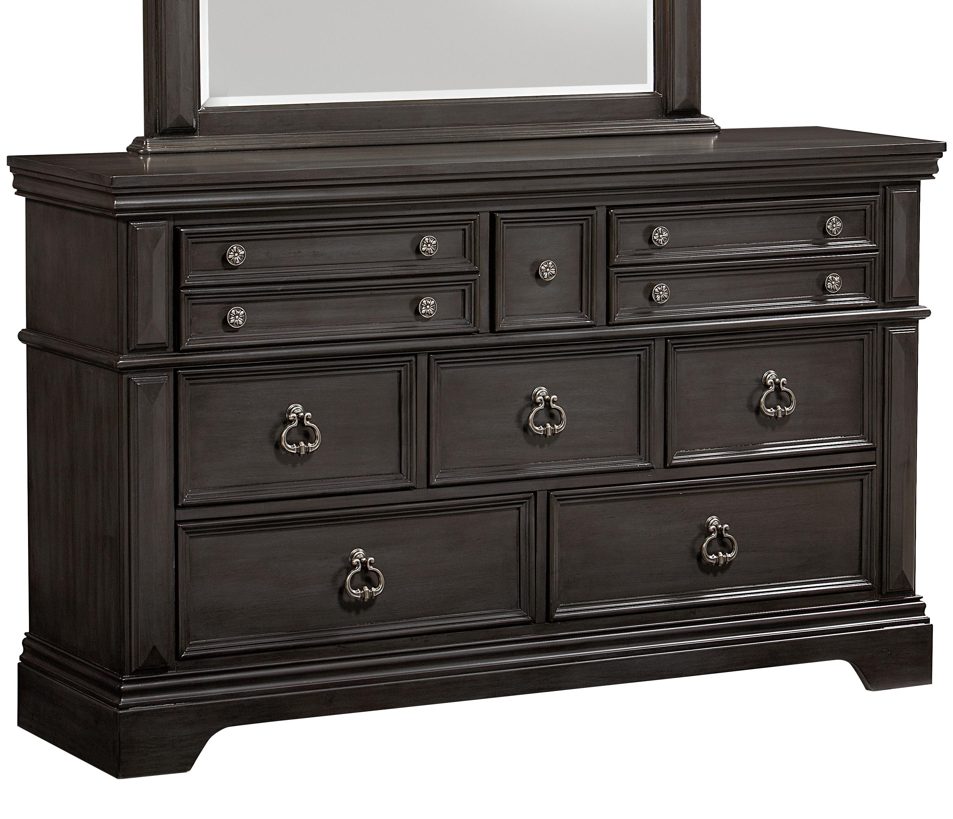 Dresser with Smooth Grey Finish by Standard Furniture