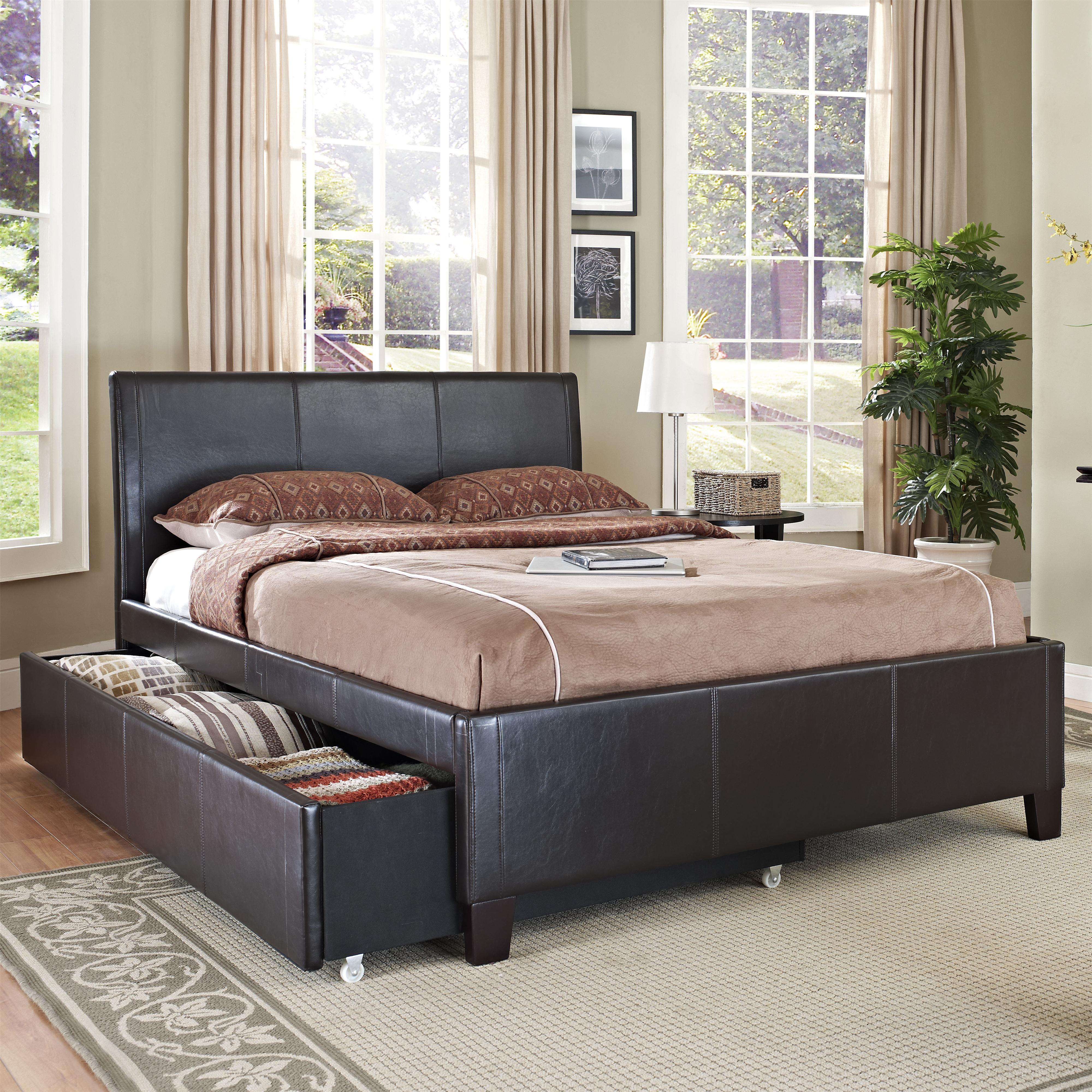full brown trundle bed by standard furniture wolf and gardiner queen size bed with twin trundle