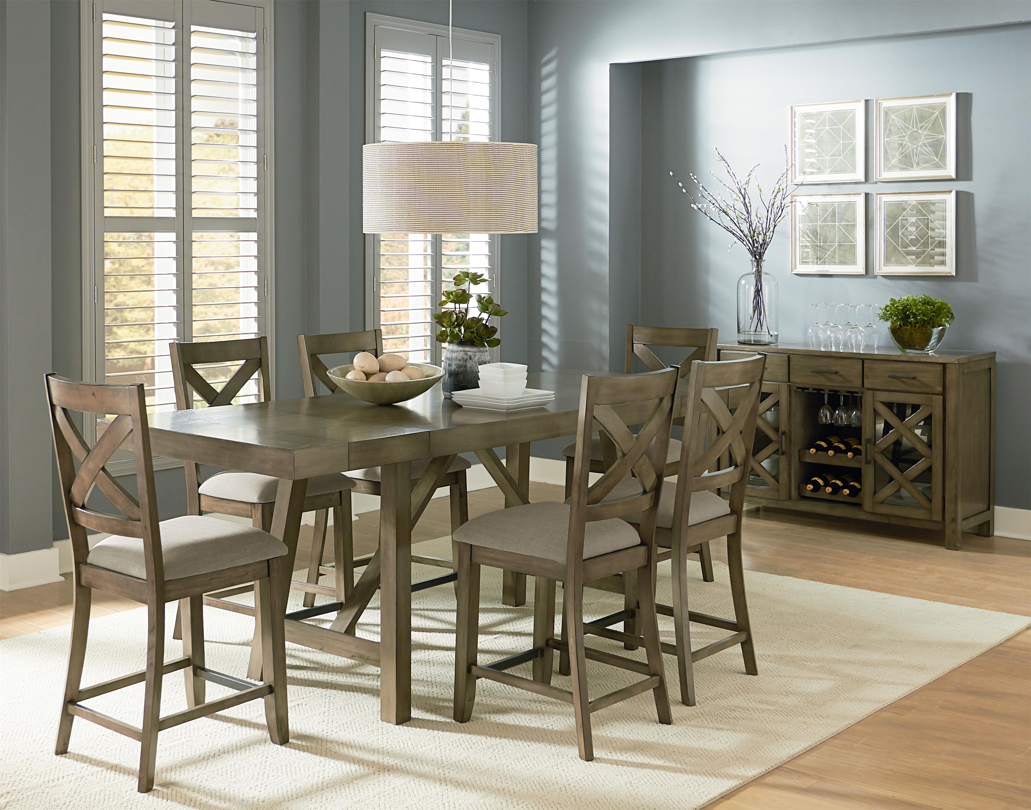 counter height 7-piece dining room table setstandard furniture counter height 7-piece dining room table setstandard furniture