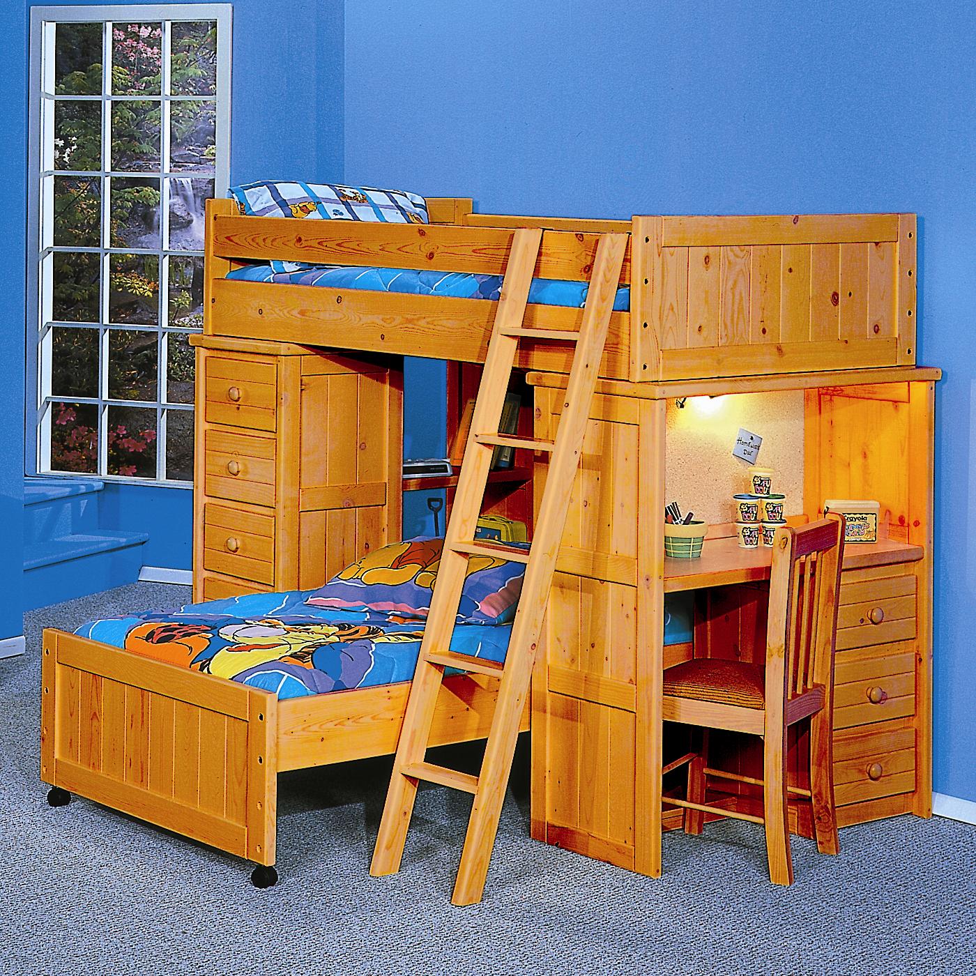 Twin Twin Roundup Modular Loft Bed by Trendwood