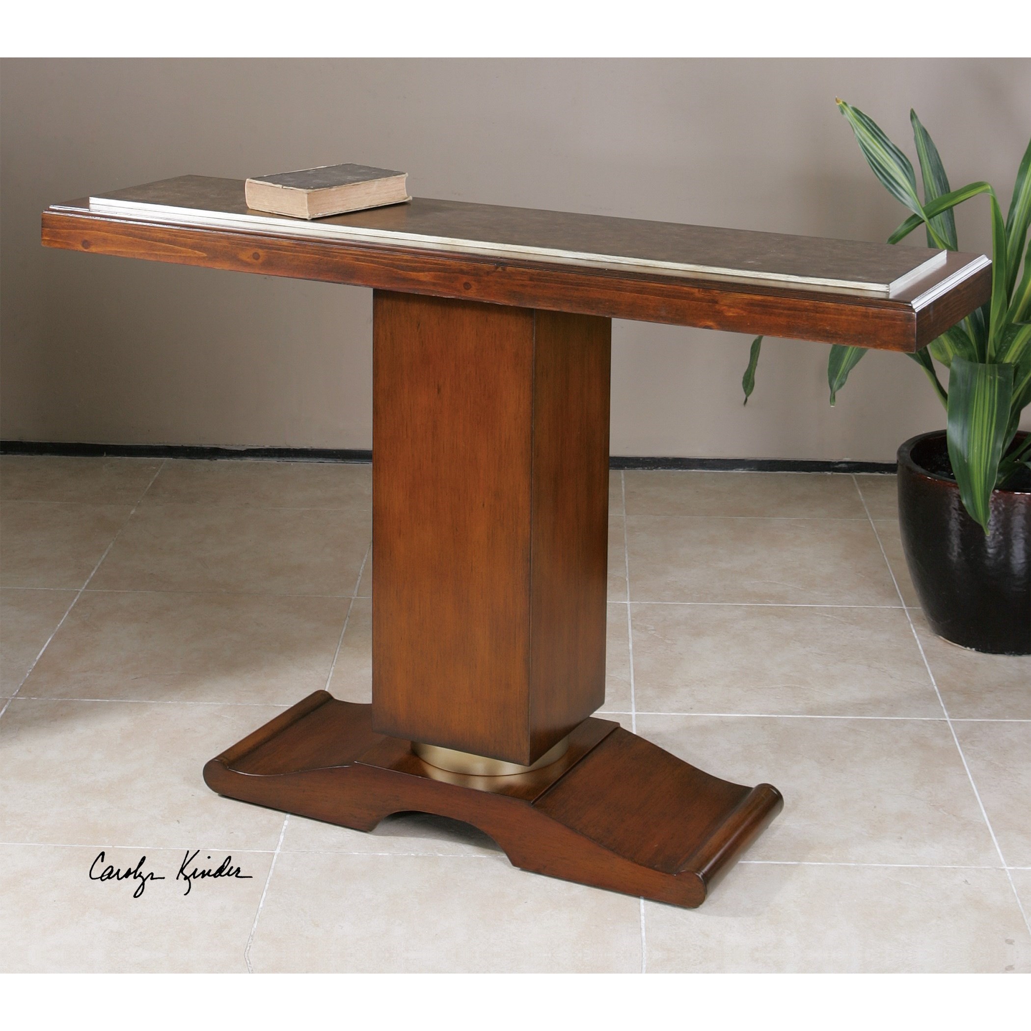 Taniel Pedestal Console Table By Uttermost Wolf And Gardiner - Taniel Pedestal Console Table taniel pedestal console table by uttermost wolf and gardiner - taniel pedestal console table