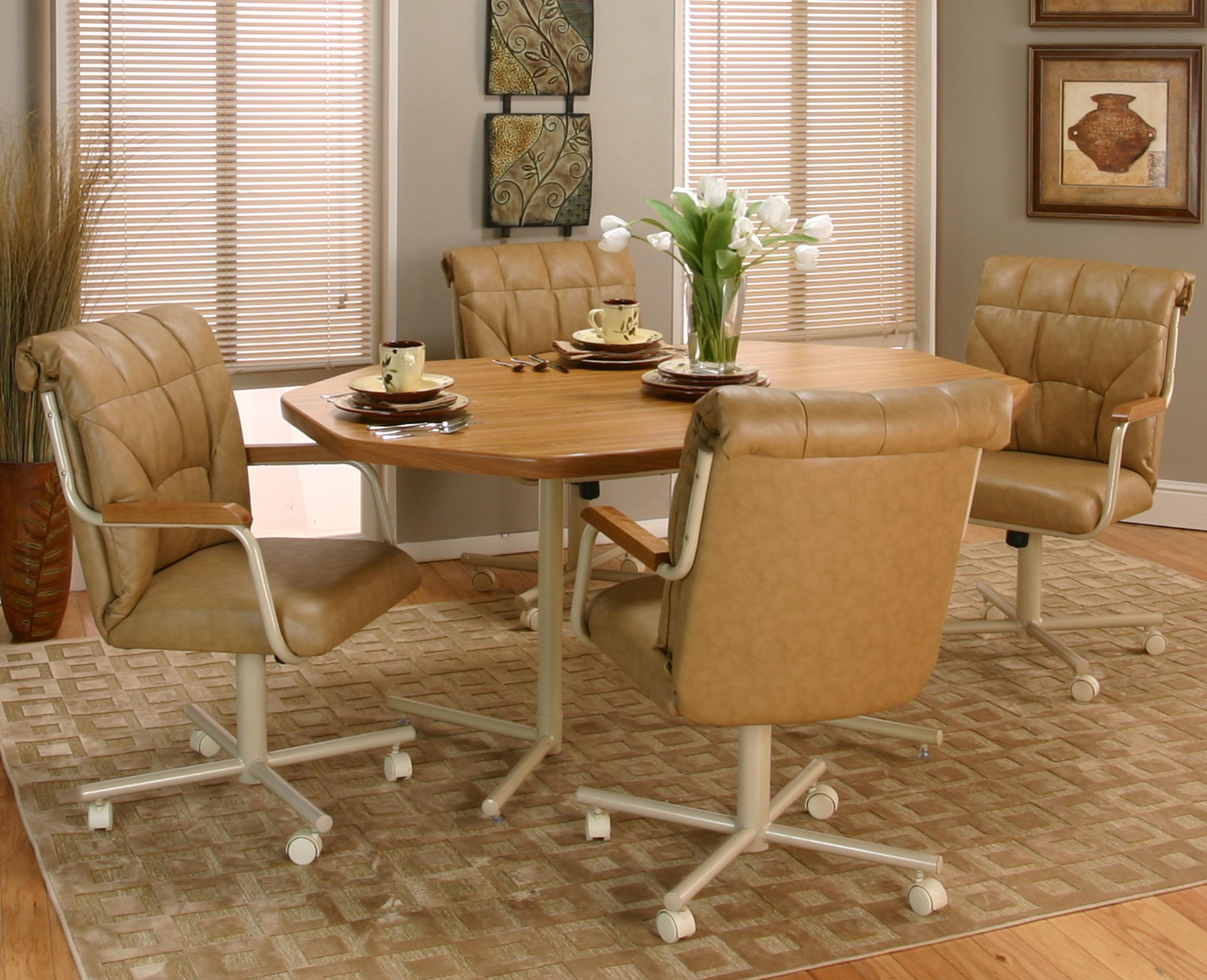 Tilt Swivel Dining Chair With Casters By Cramco Inc