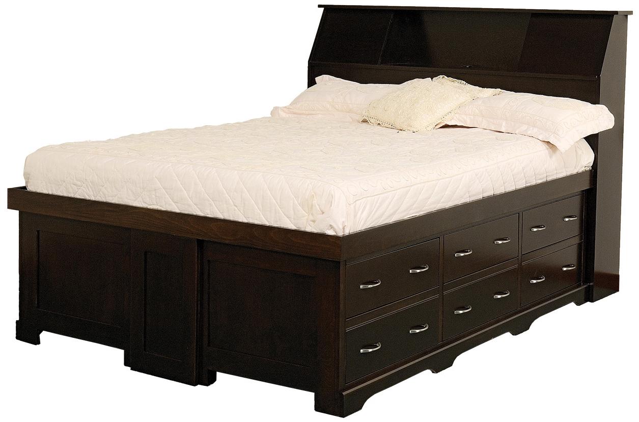 Queen Bed Frame With Drawers And Bookcase Headboard Set Queen Bed Frame With Drawers And Bookcase Headboard Set