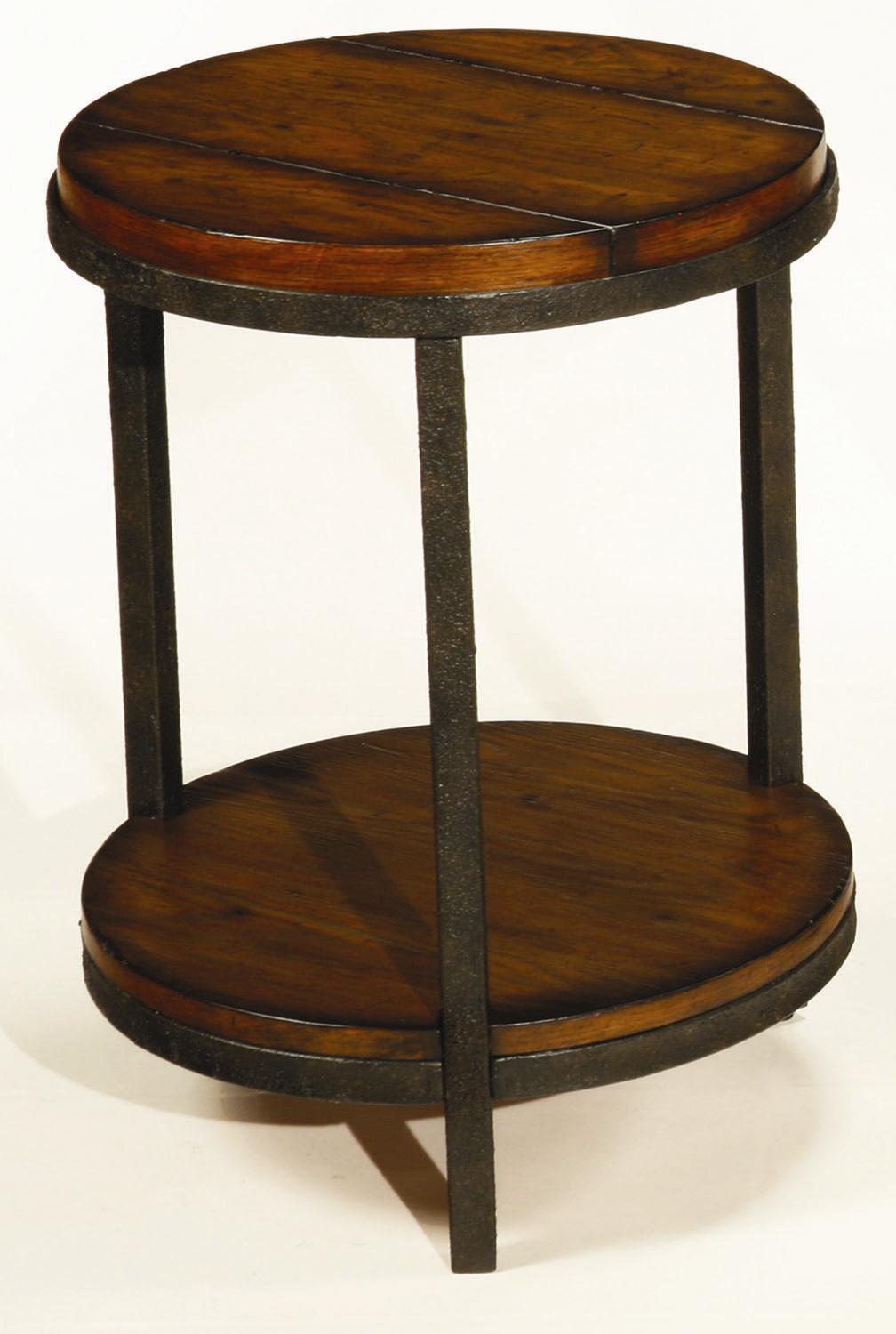 Round End Table with Shelf by Hammary Wolf and Gardiner Wolf Furniture
