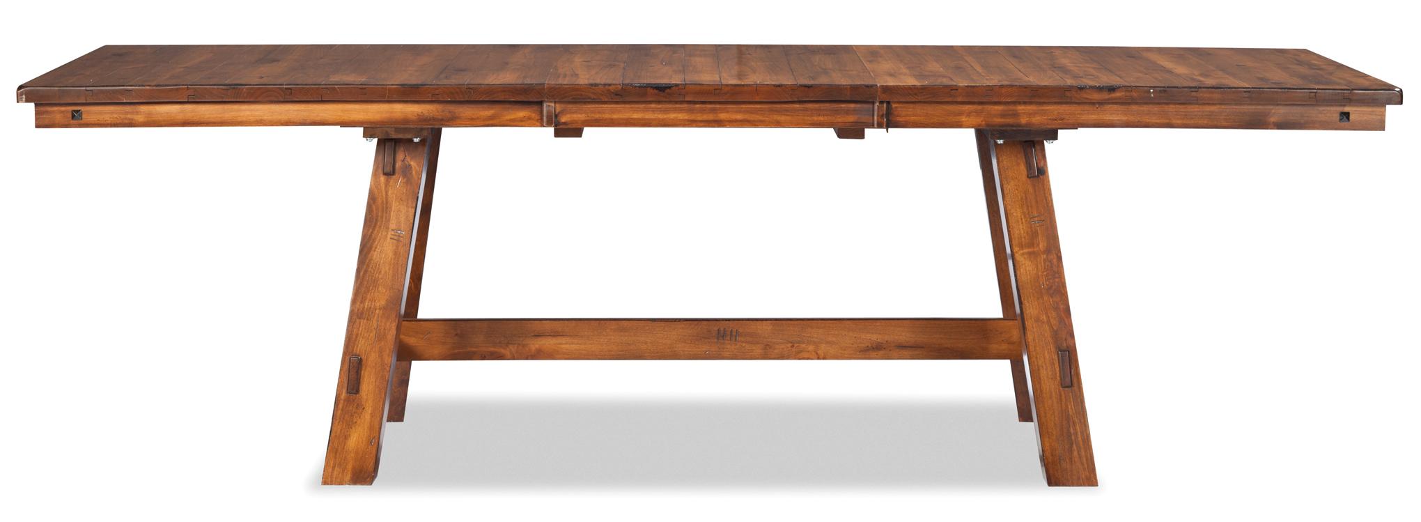 Wood Trestle Table with 24 inch Leaf by Intercon