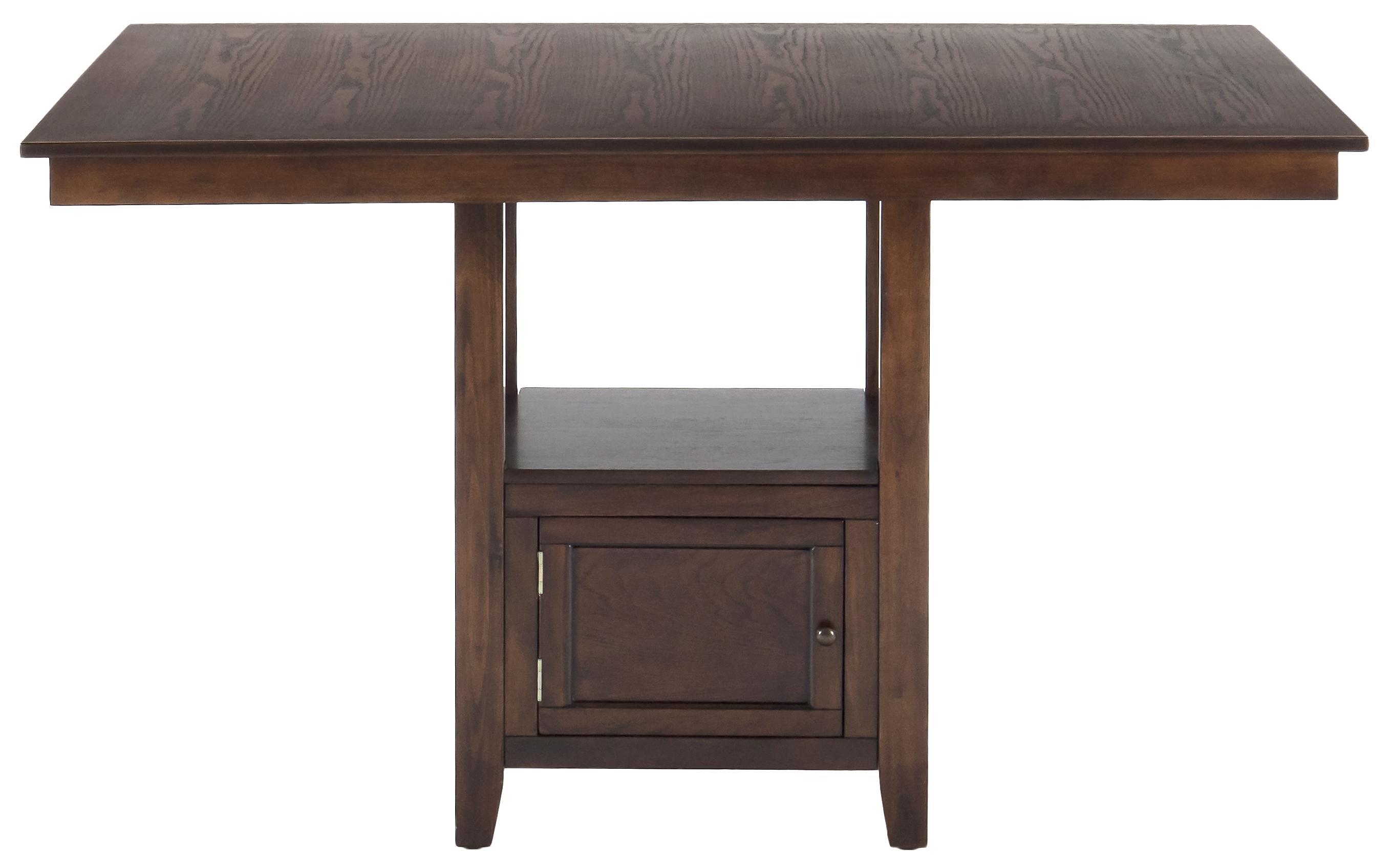 Casual Counter Height Rectangle Table with Storage Pedestal Base by ...