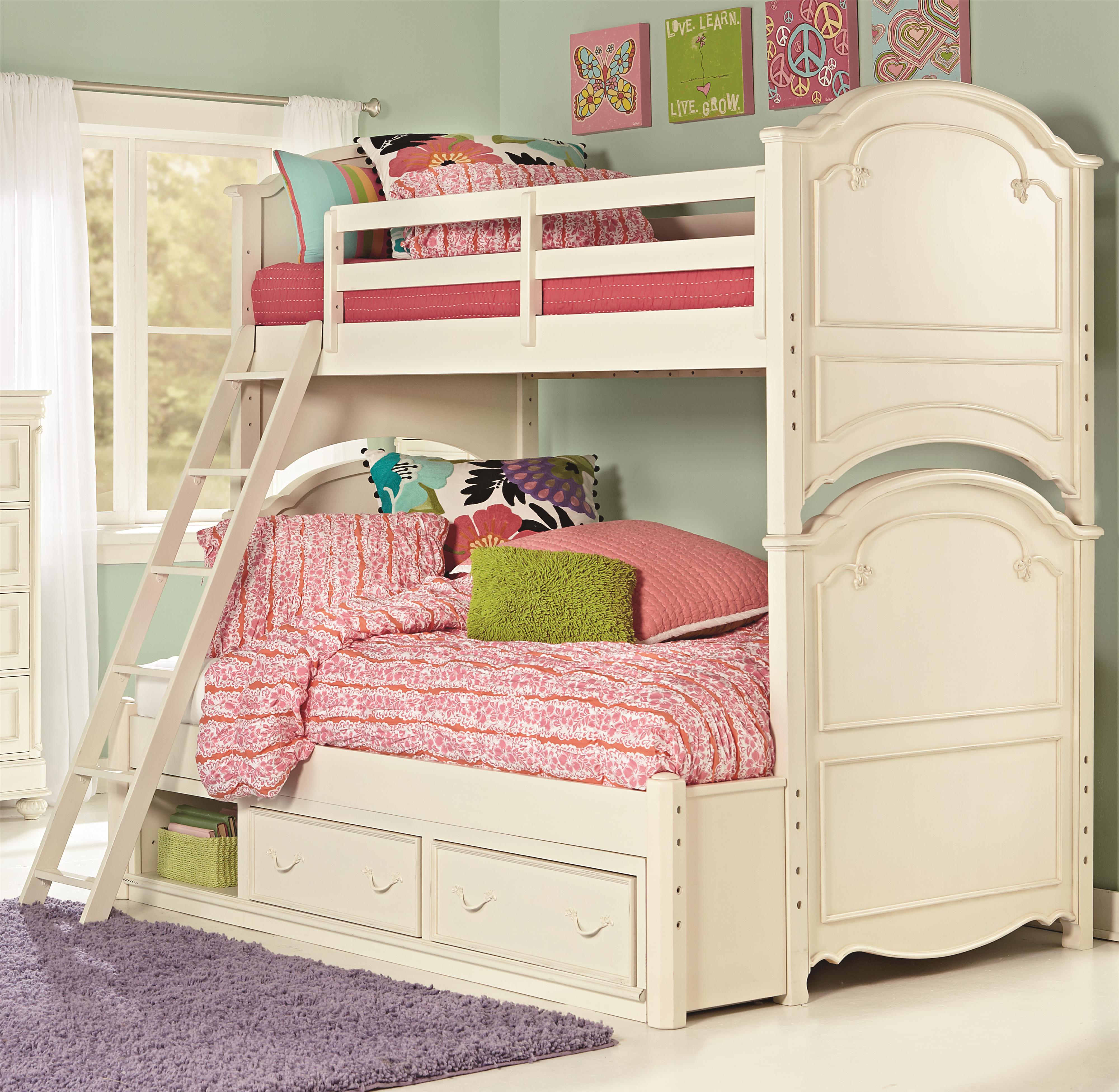 Twin Over Full Bunk Bed with Underbed Storage Unit by
