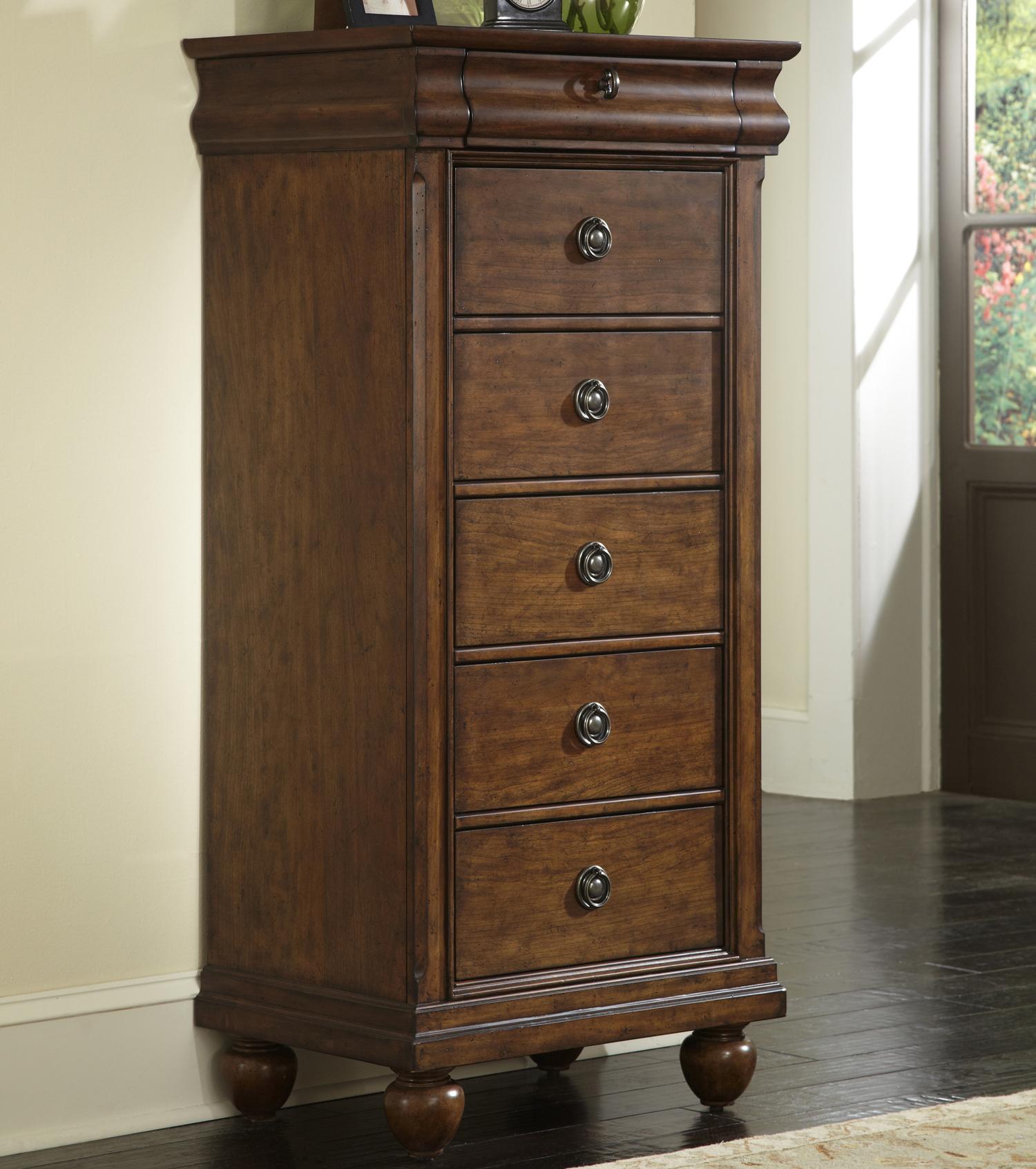 SixDrawer Lingerie Chest with Antique Brass Hardware by Liberty Furniture  Wolf and Gardiner 
