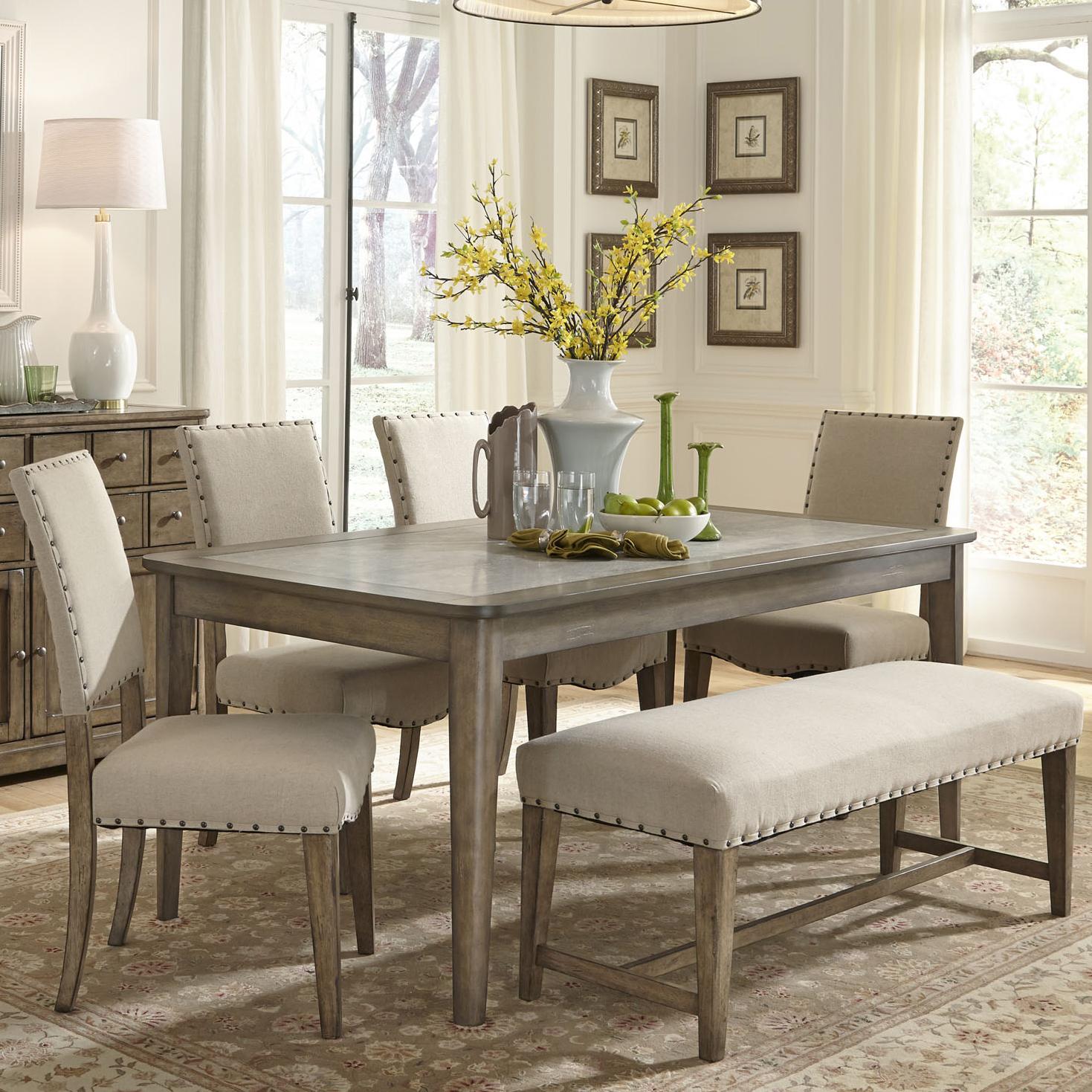 Rustic Casual 6 Piece Dining Table and Rustic Casual 6 Piece Dining Table and
