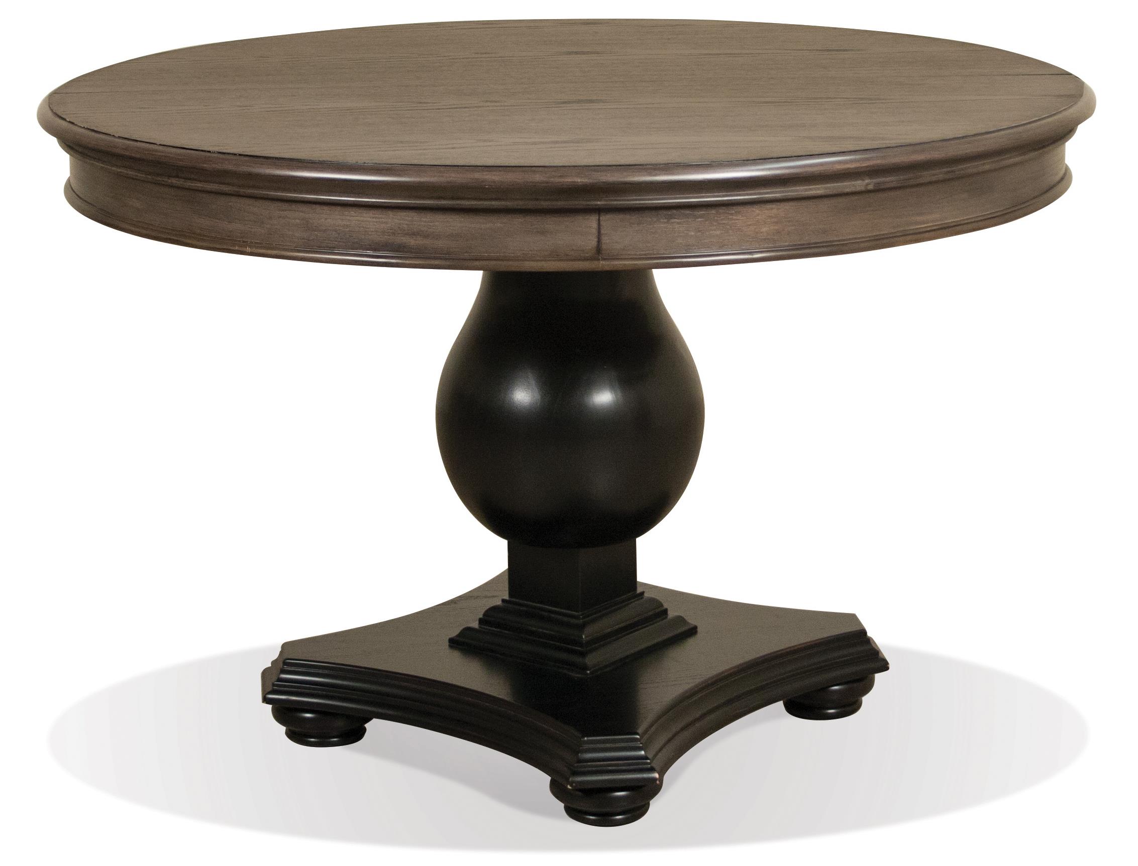 Round Extension Dining Table W Pedestal Base By Riverside