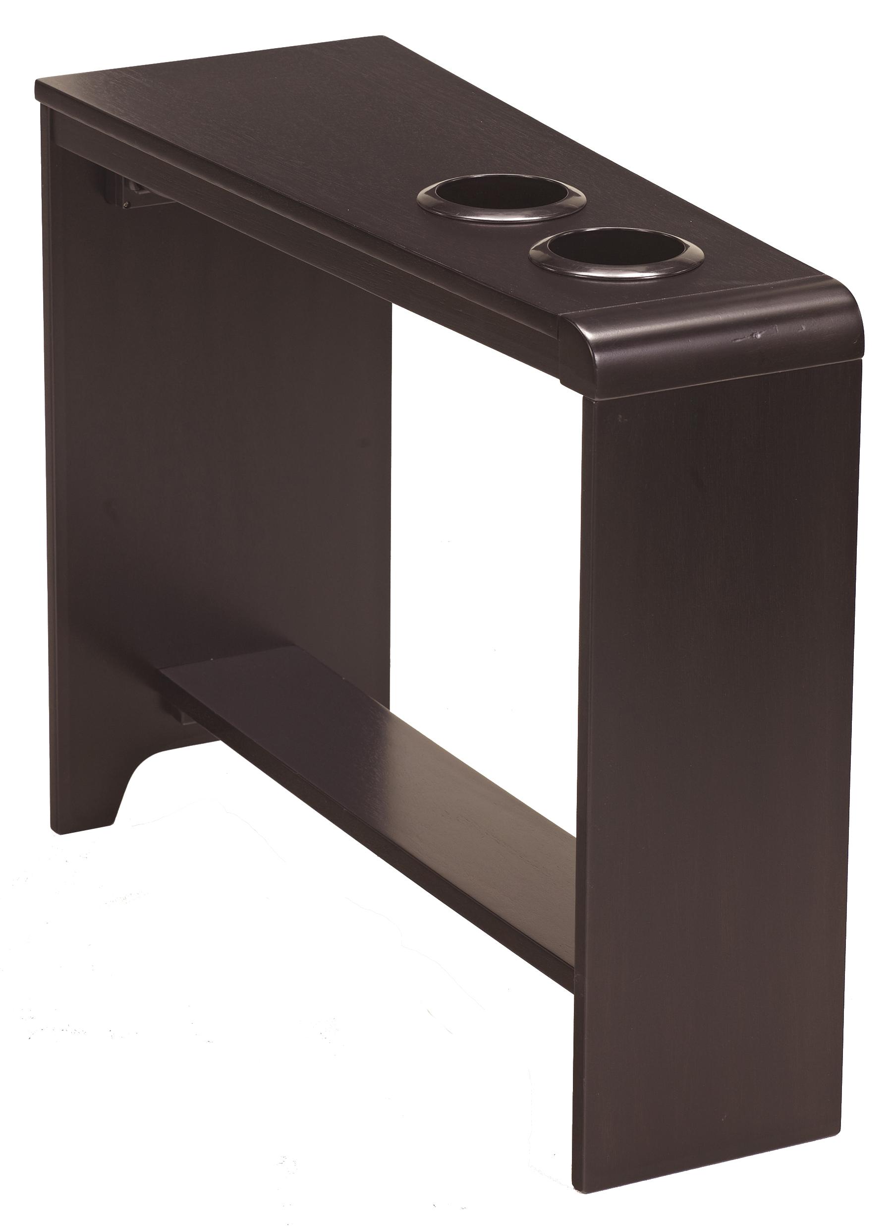 Chair Side End Table with 2 Cup Holders Powerstrip & USB