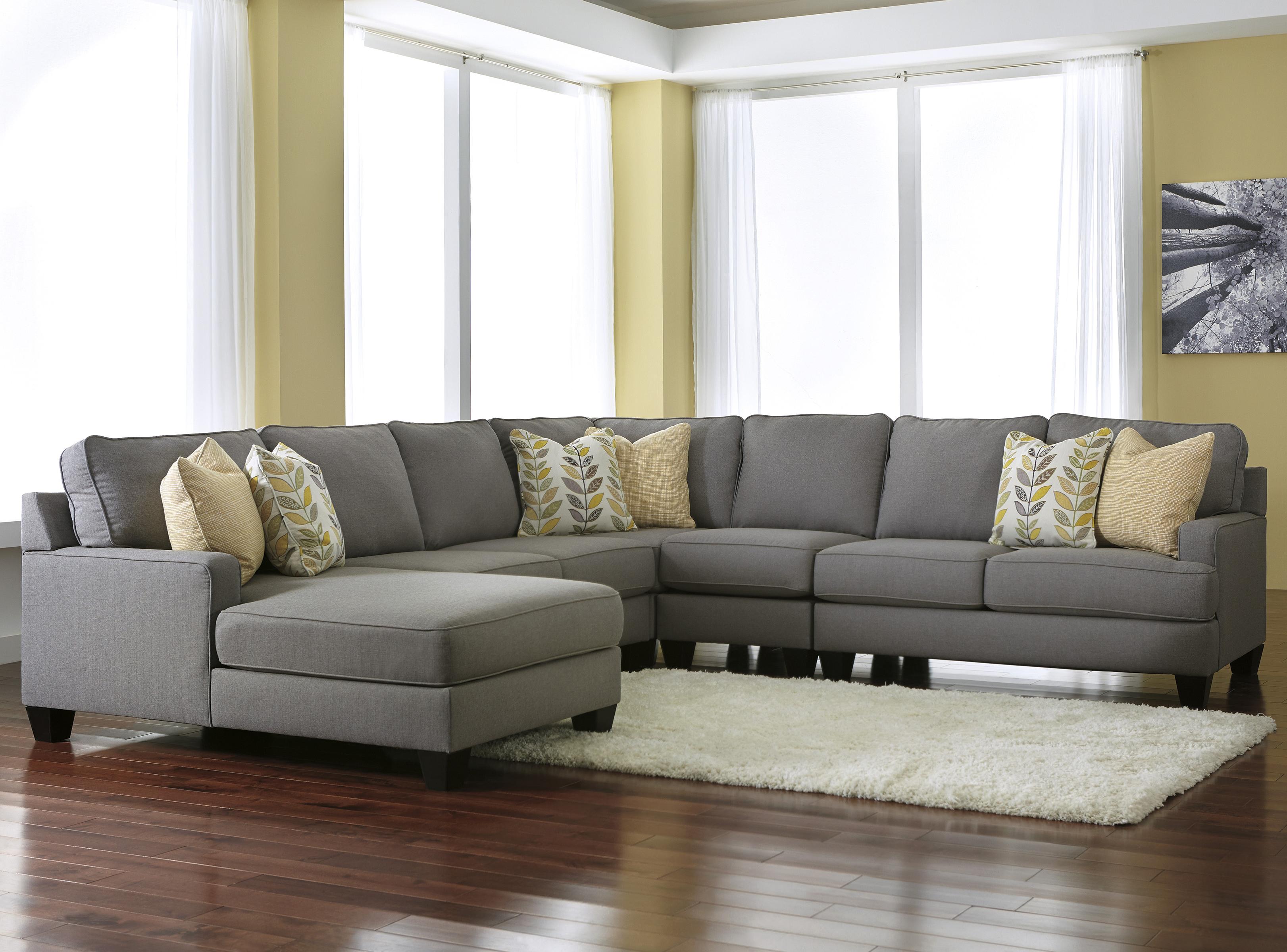 Modern 5-Piece Sectional Sofa with Left Chaise ... Modern 5-Piece Sectional Sofa with Left Chaise ...
