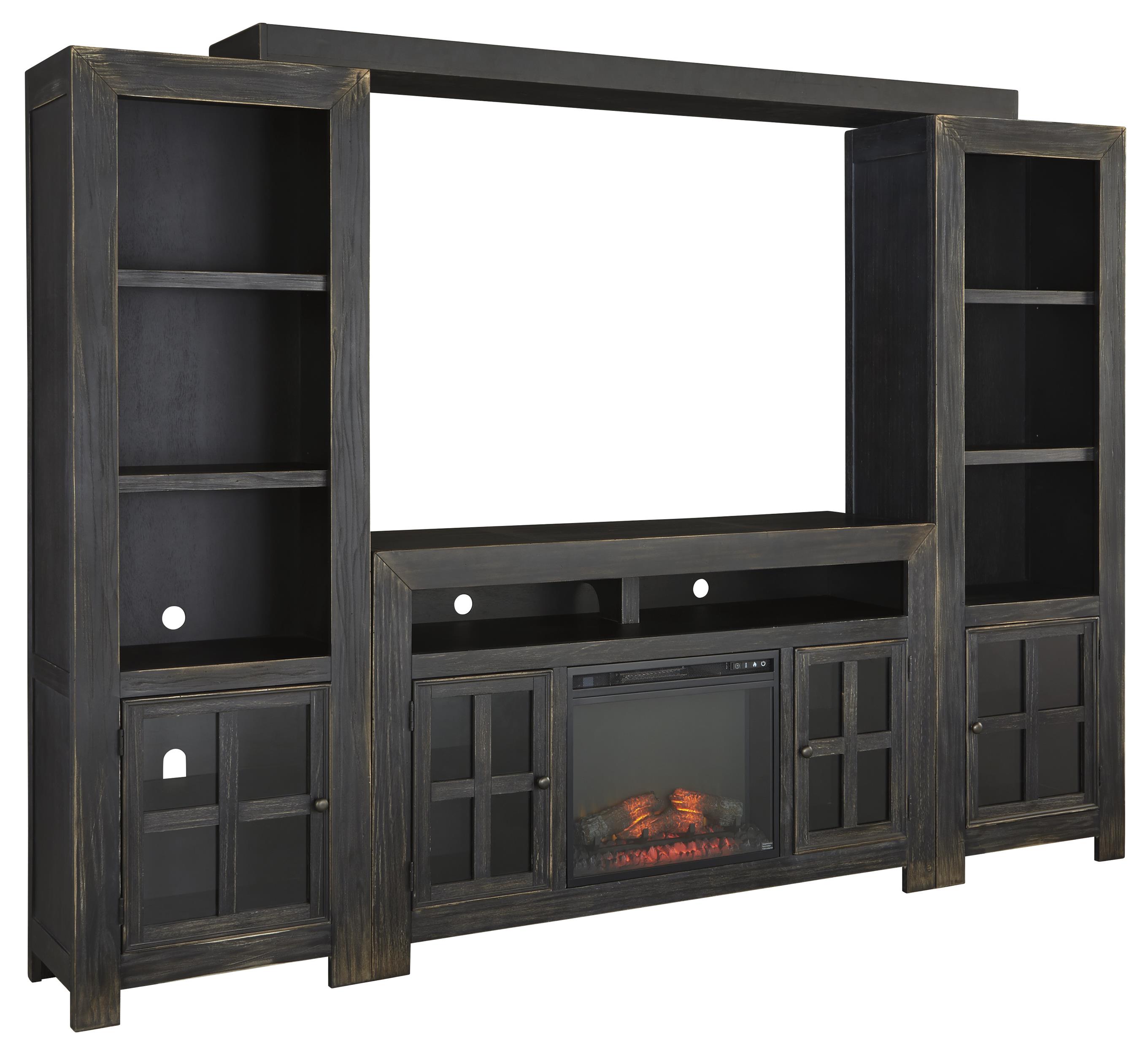 Entertainment Wall Unit w TV Stand Fireplace
