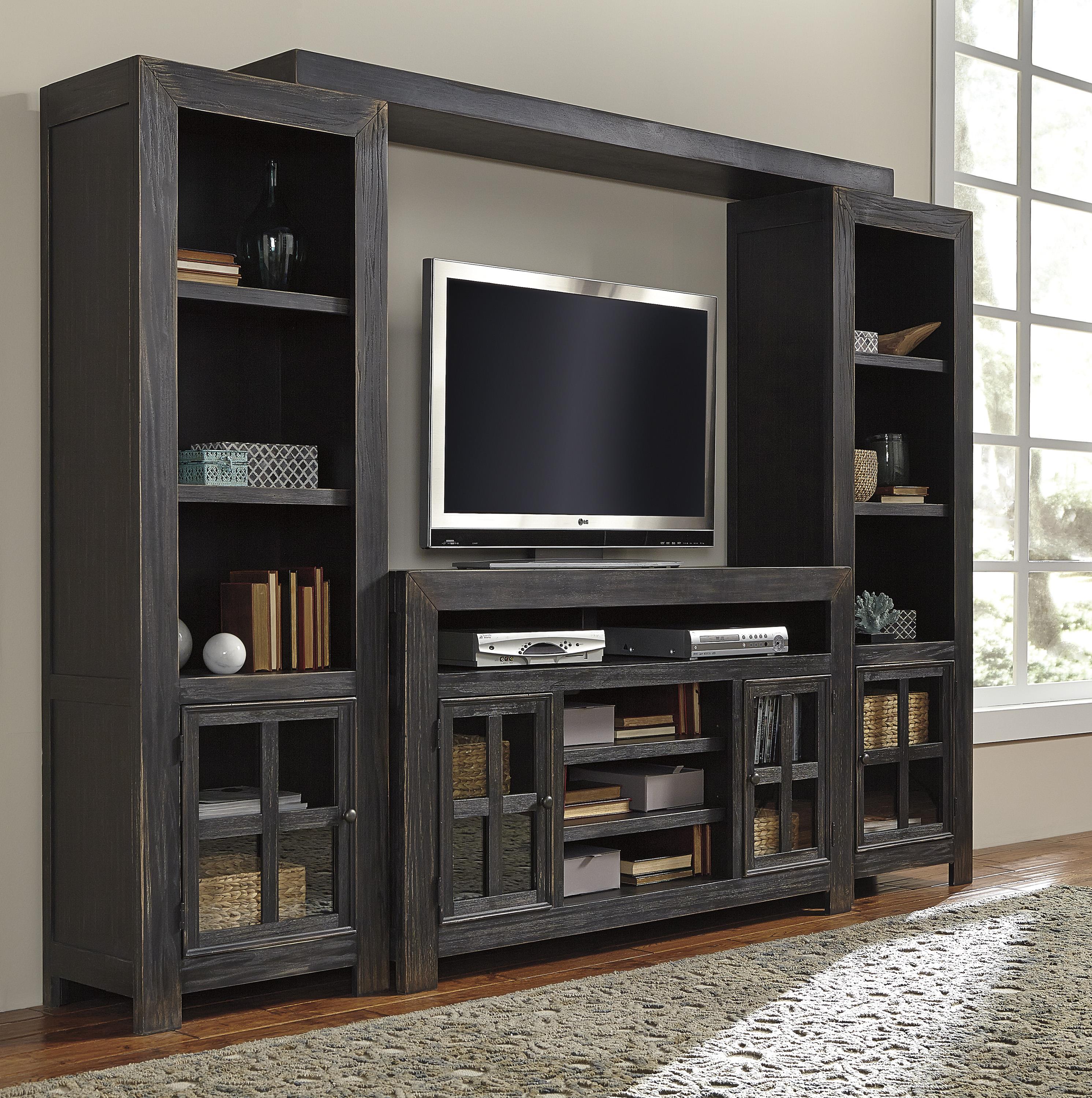 Entertainment Wall Unit w TV Stand Bridge and