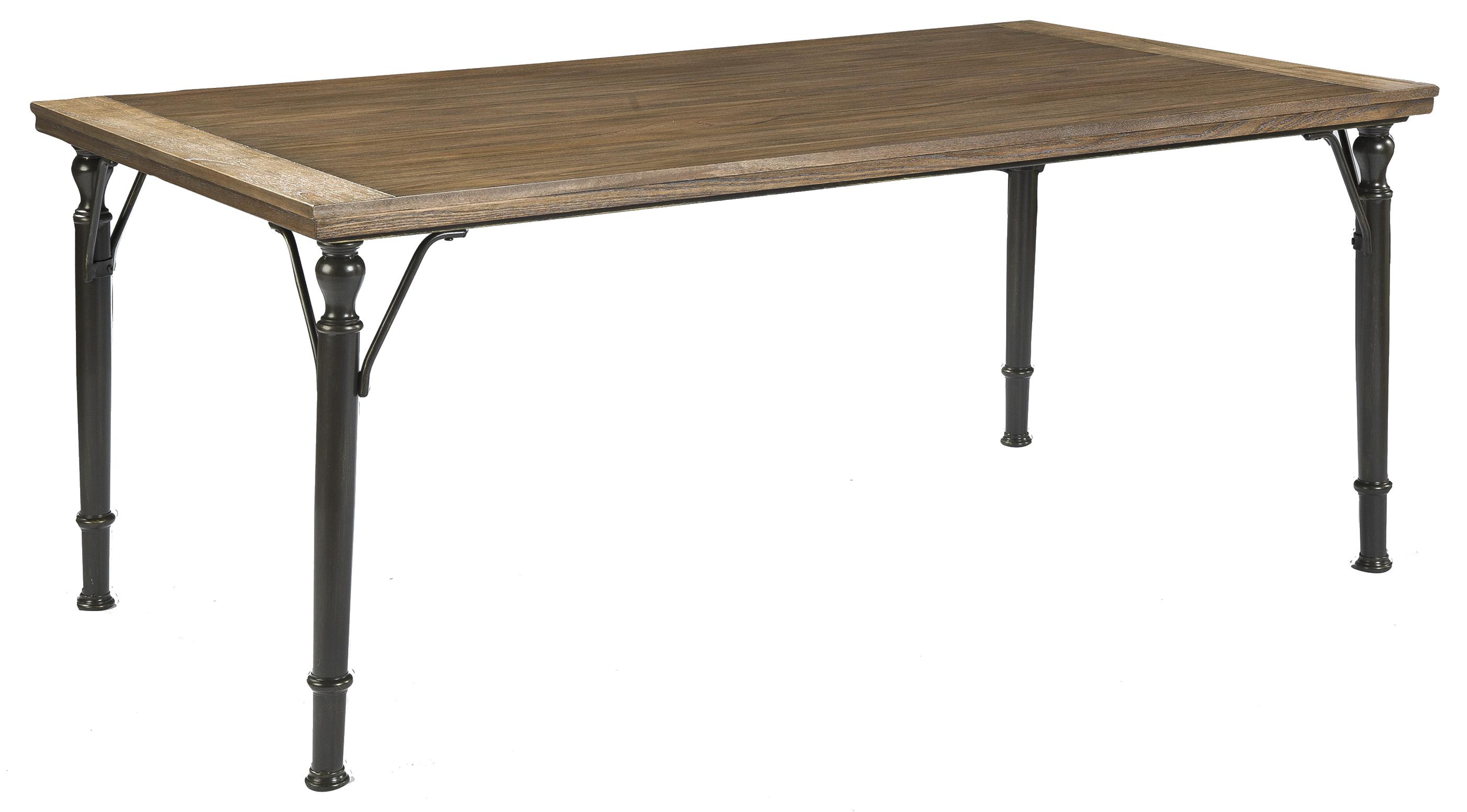 Medium Rustic Brown Rectangular Dining Room Table w\/ Metal Legs by Signature Design by Ashley Medium Rustic Brown Rectangular Dining Room Table w\/ Metal Legs by Signature Design by Ashley