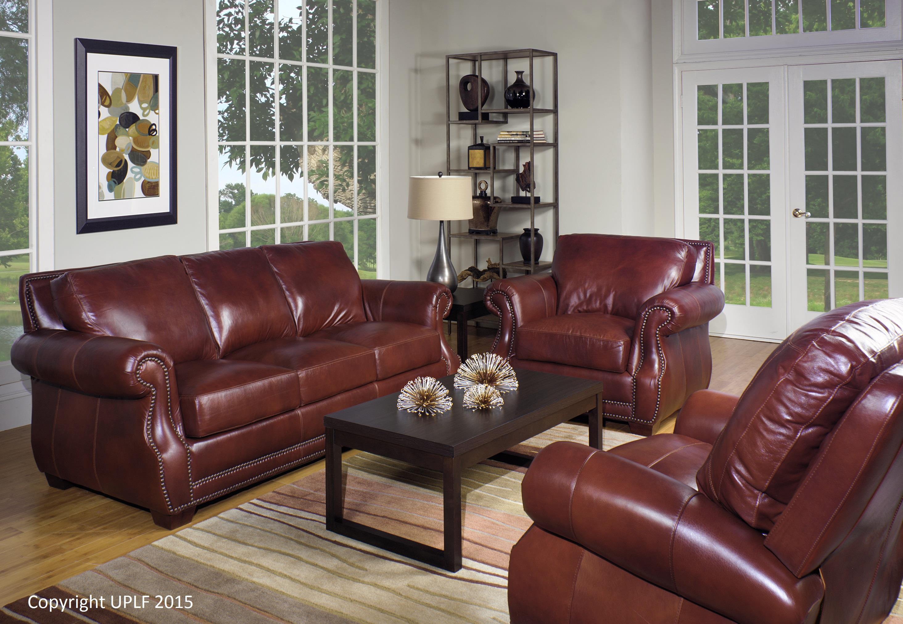 Luxury Traditional Leather Reclining sofa