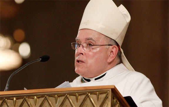 Philadelphia Archbishop Charles J. Chaput delivers the homily during Mass at the Basilica of the National Shrine of the Immaculate Conception in Washington July 4