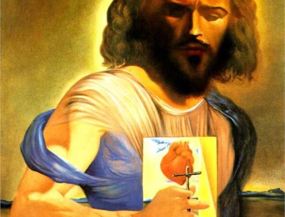 Detail of 'The Sacred Heart of Jesus' by Salvador Dali (1962).