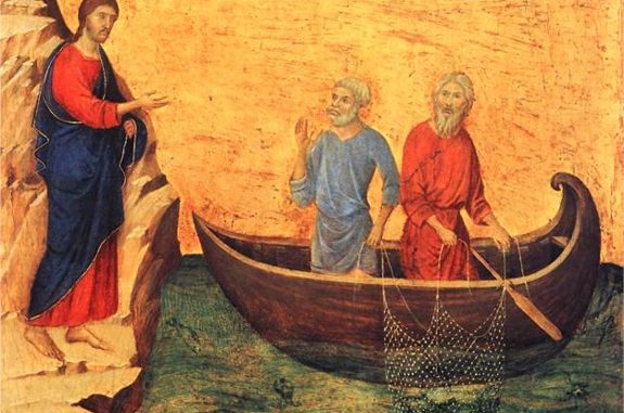 2885jesuscallsp_00000002084 'The Calling of the Apostles Peter and Andrew' by Duccio (1311)