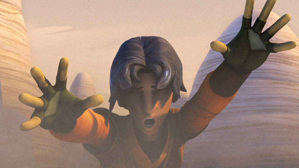 Ezra saves Zeb with The Force