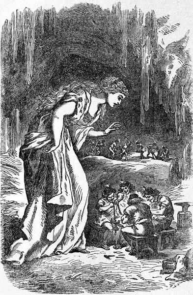 Freyja in the dwarfs' cave by Louis Huard (1891)