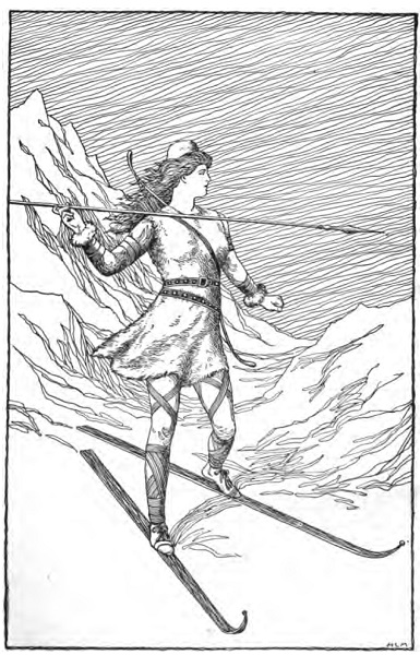 Skadi Hunting in the Mountains by H. L. M (1901)