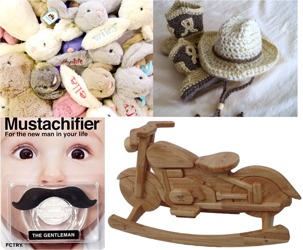 Geeky Baby Shower Wynonna Earp Gift Ideas Mustache Pacifier Embroidered Bunny Crochet Pattern Cowboy Hat Boots Motorcycle Rocking Horse