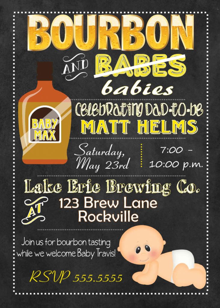 Bourbon & Babies Invitation By Spencervillejunction