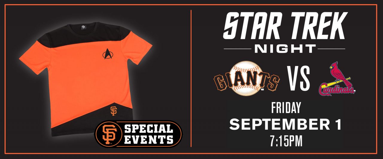 Geek Girl Authority Ready Room Star Trek The Next Generation Night 30th Anniversary with the Giants with Jersey T-Shirt