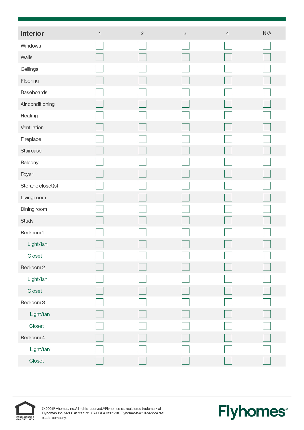Readytouse house hunting checklist for homebuyers Flyhomes